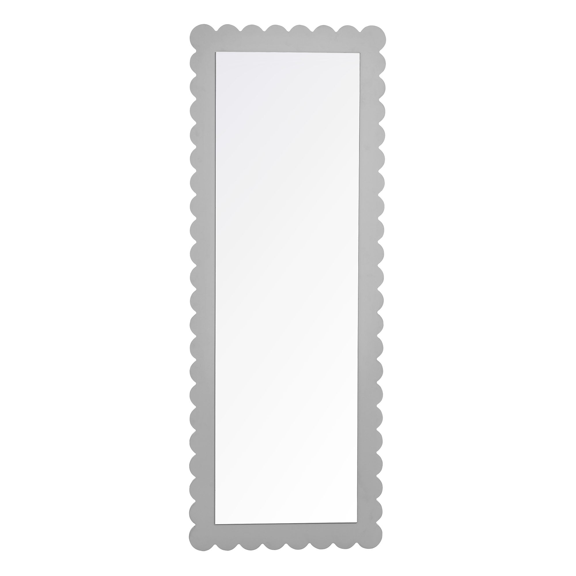 Emmeline Scalloped Rectangle Floor Mirror by Modway