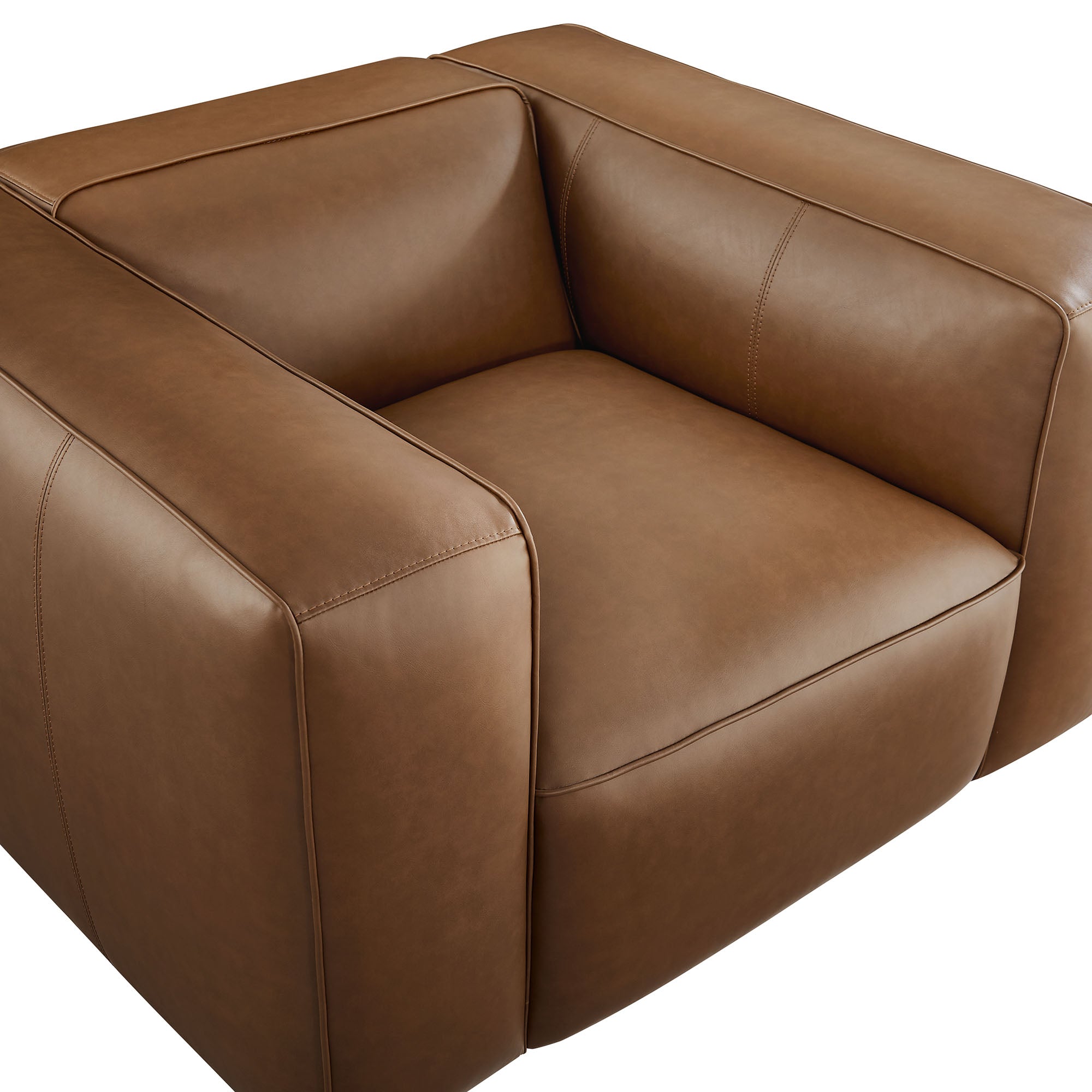 Auren Upholstered Vegan Leather Modular Armchair by Modway