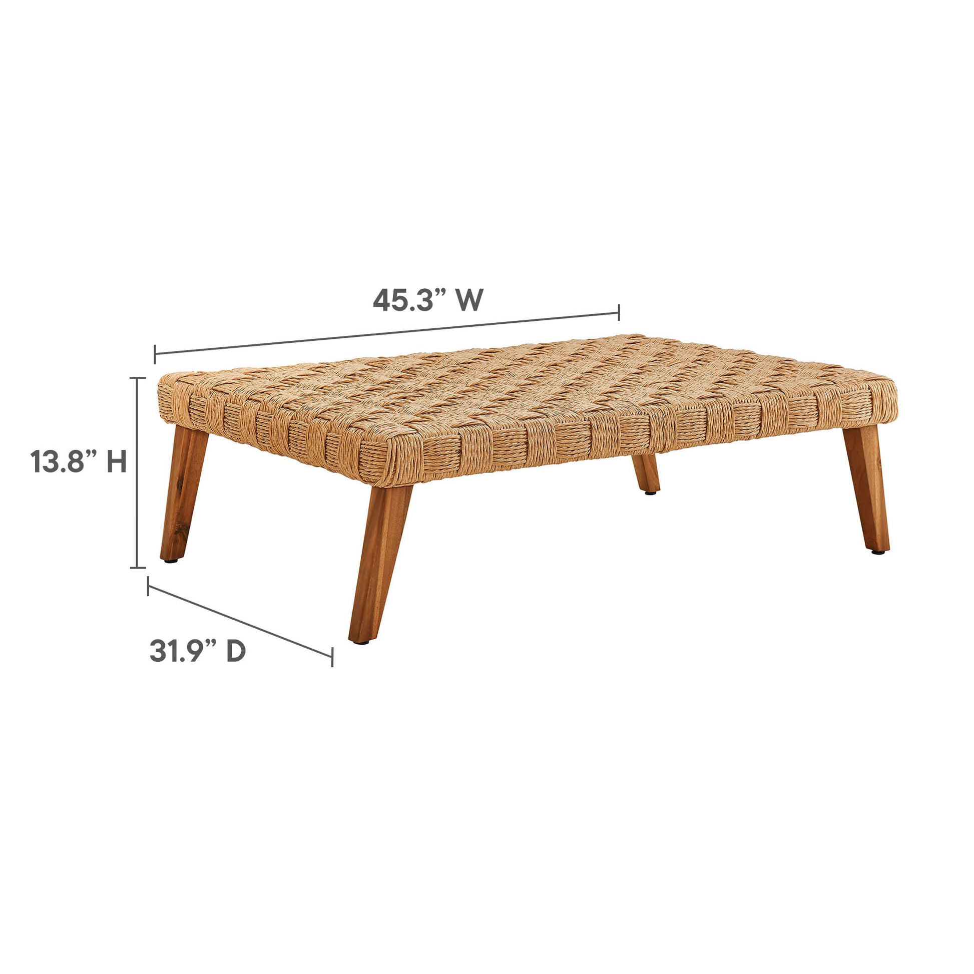 Thames Outdoor Patio Wicker Outdoor Patio Rattan Coffee Table by Modway - Best Buy Furniture