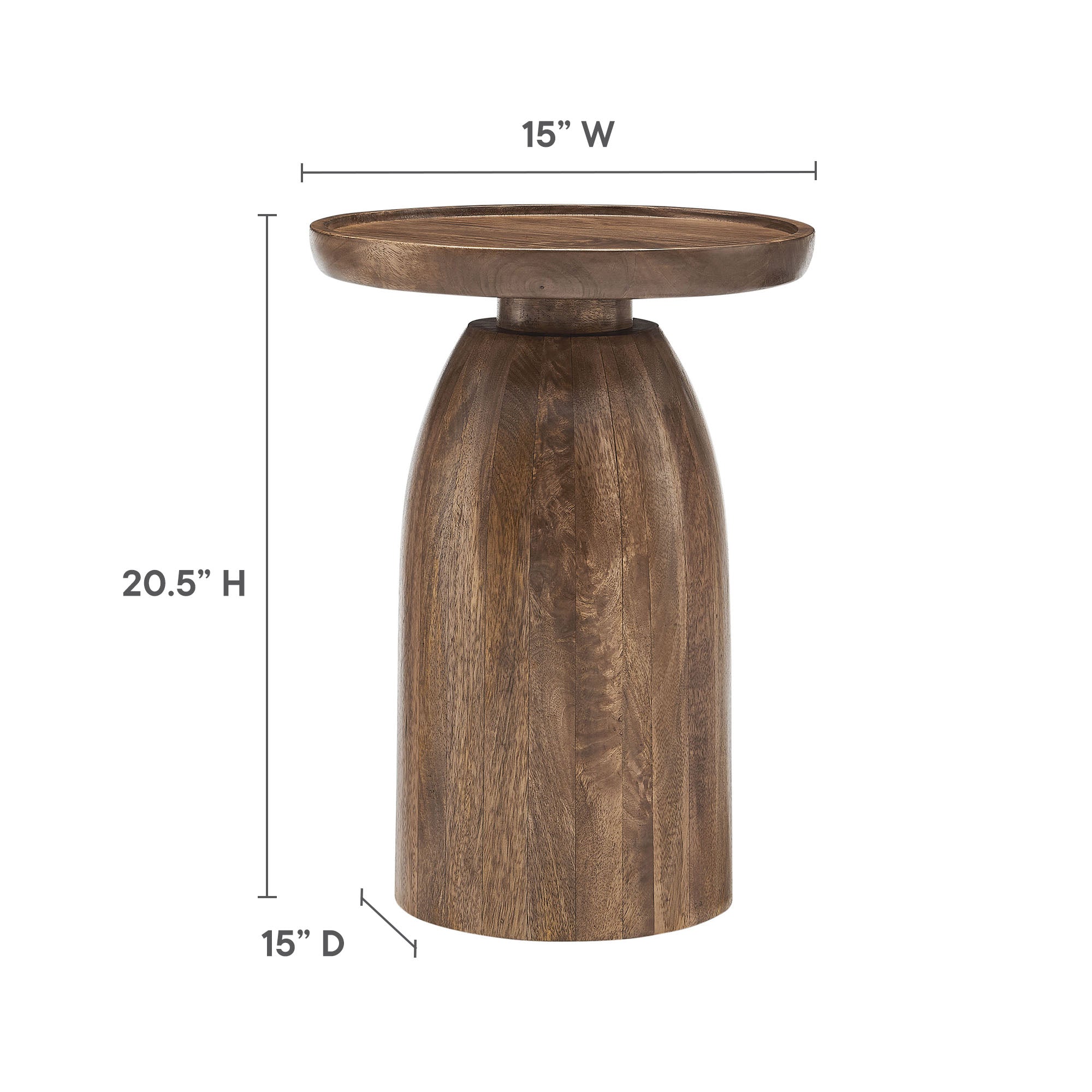 Holloway Round Wood Side Table by Modway