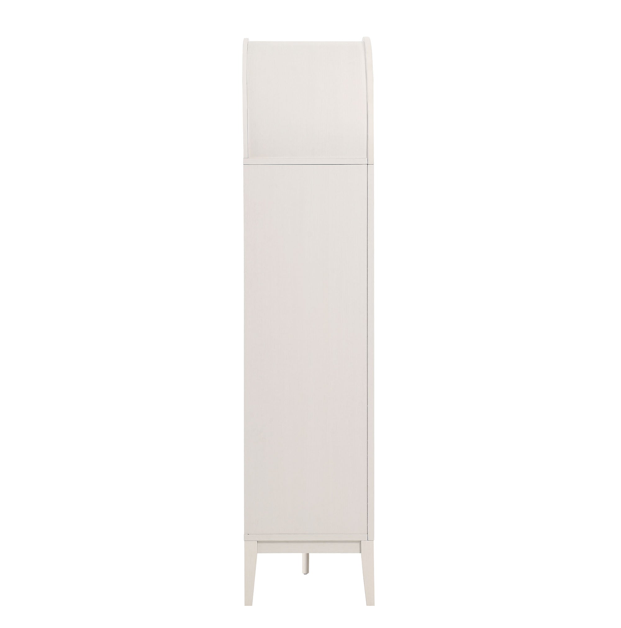 Nolan 74" Tall Arched Storage Display Cabinet Bookshelf