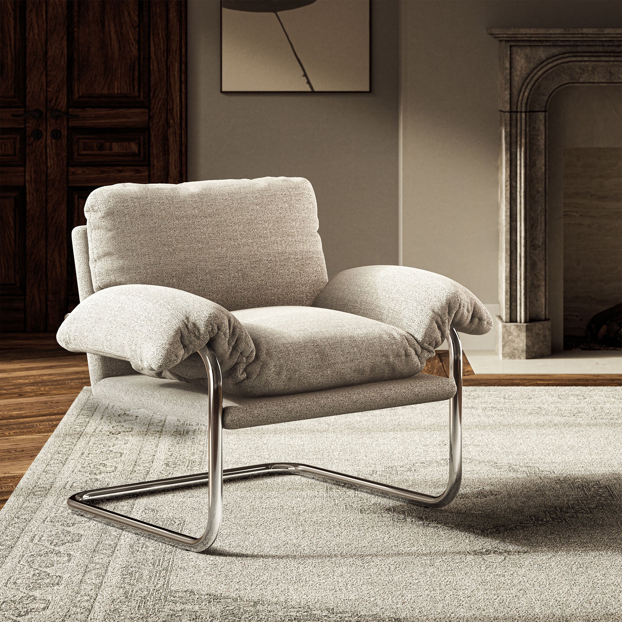 Ansel Performance Velvet Accent Chair