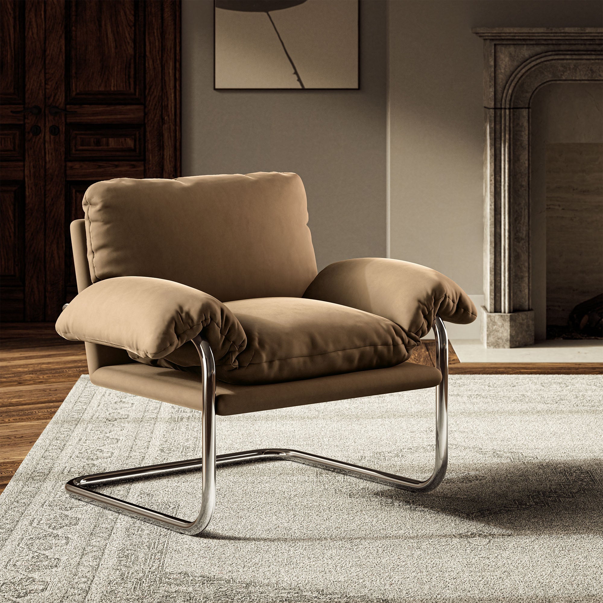 Ansel Performance Velvet Accent Chair