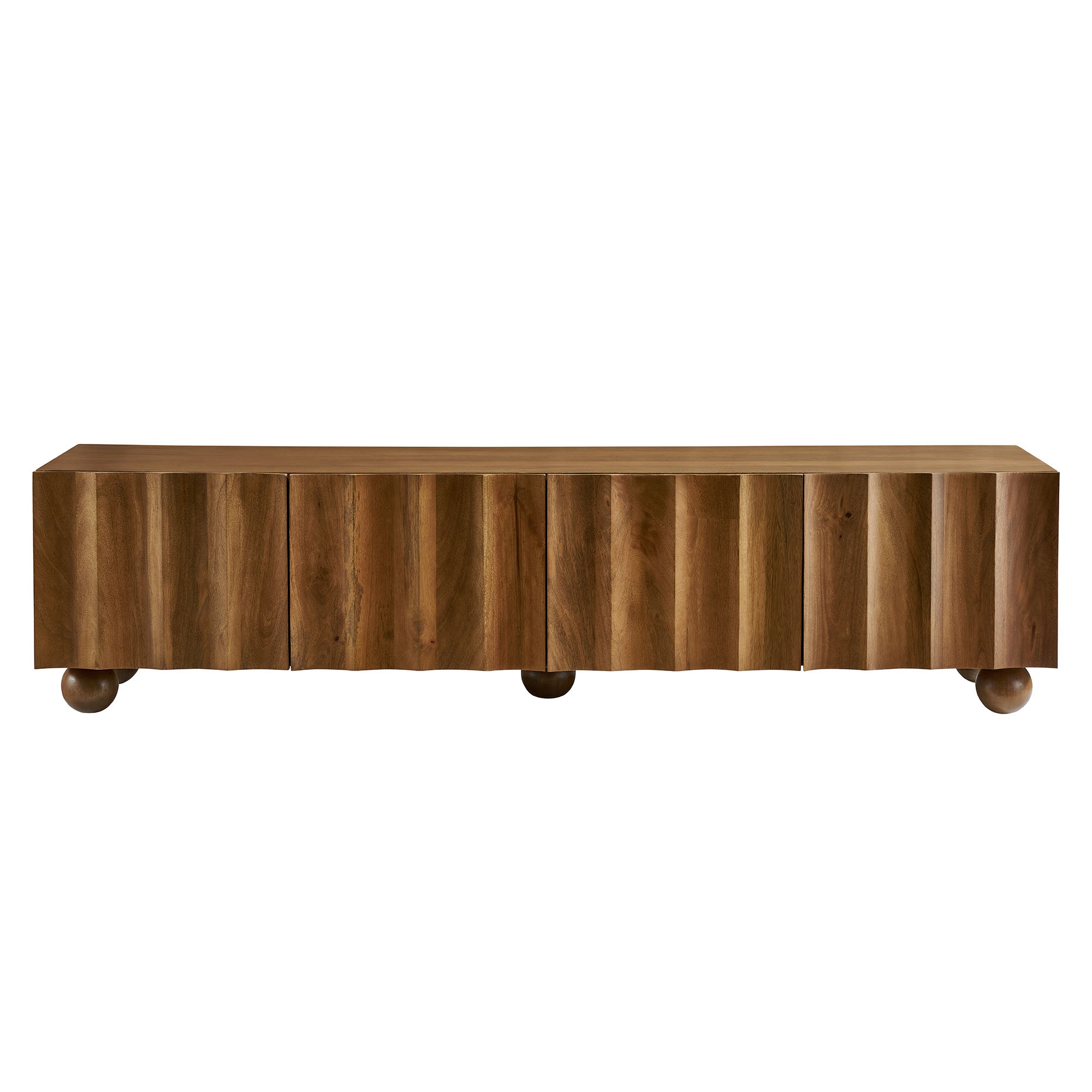 Sorren Scalloped 71" Wood TV Stand