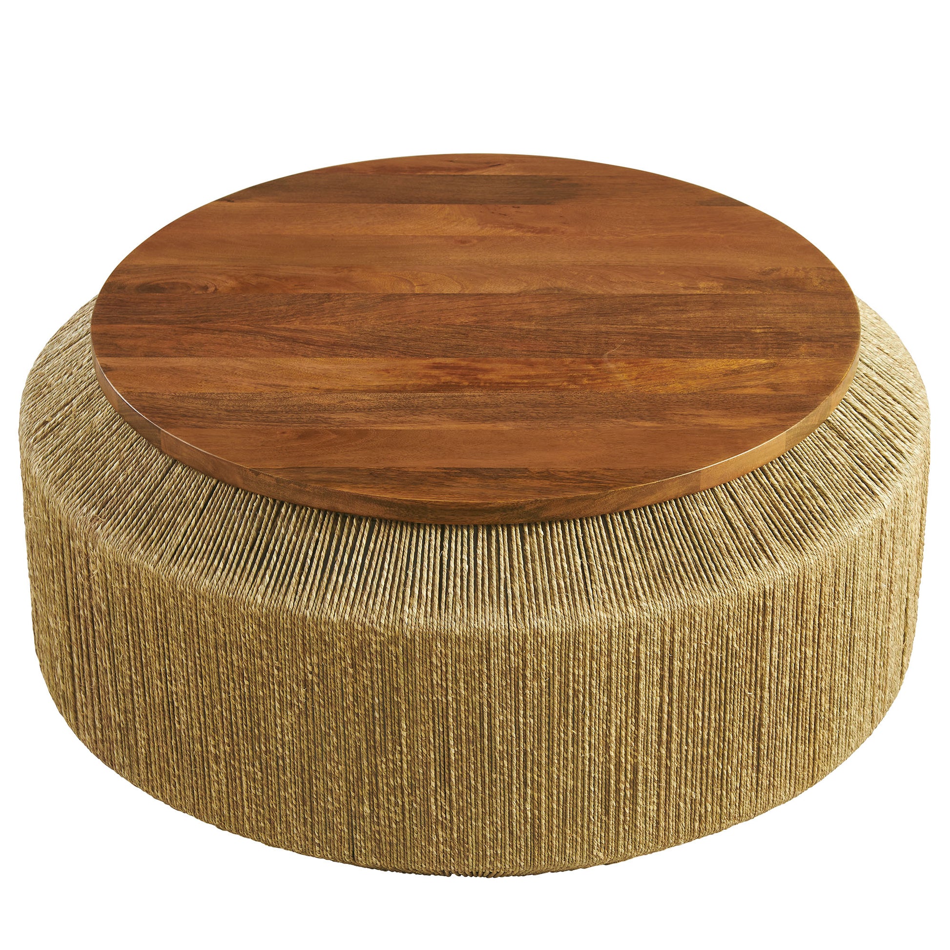 Maris Seagrass and Wood Coffee Table by Modway - Best Buy Furniture