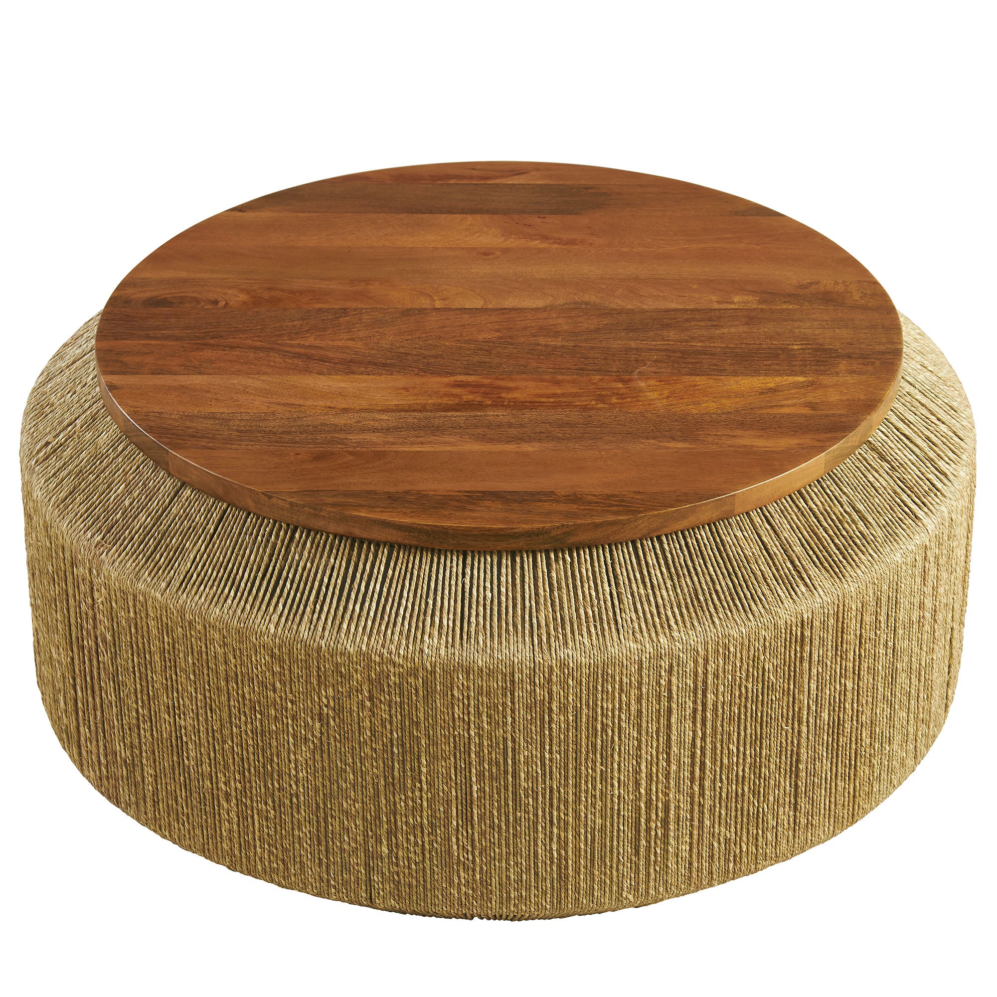Maris Seagrass and Wood Coffee Table by Modway - Best Buy Furniture