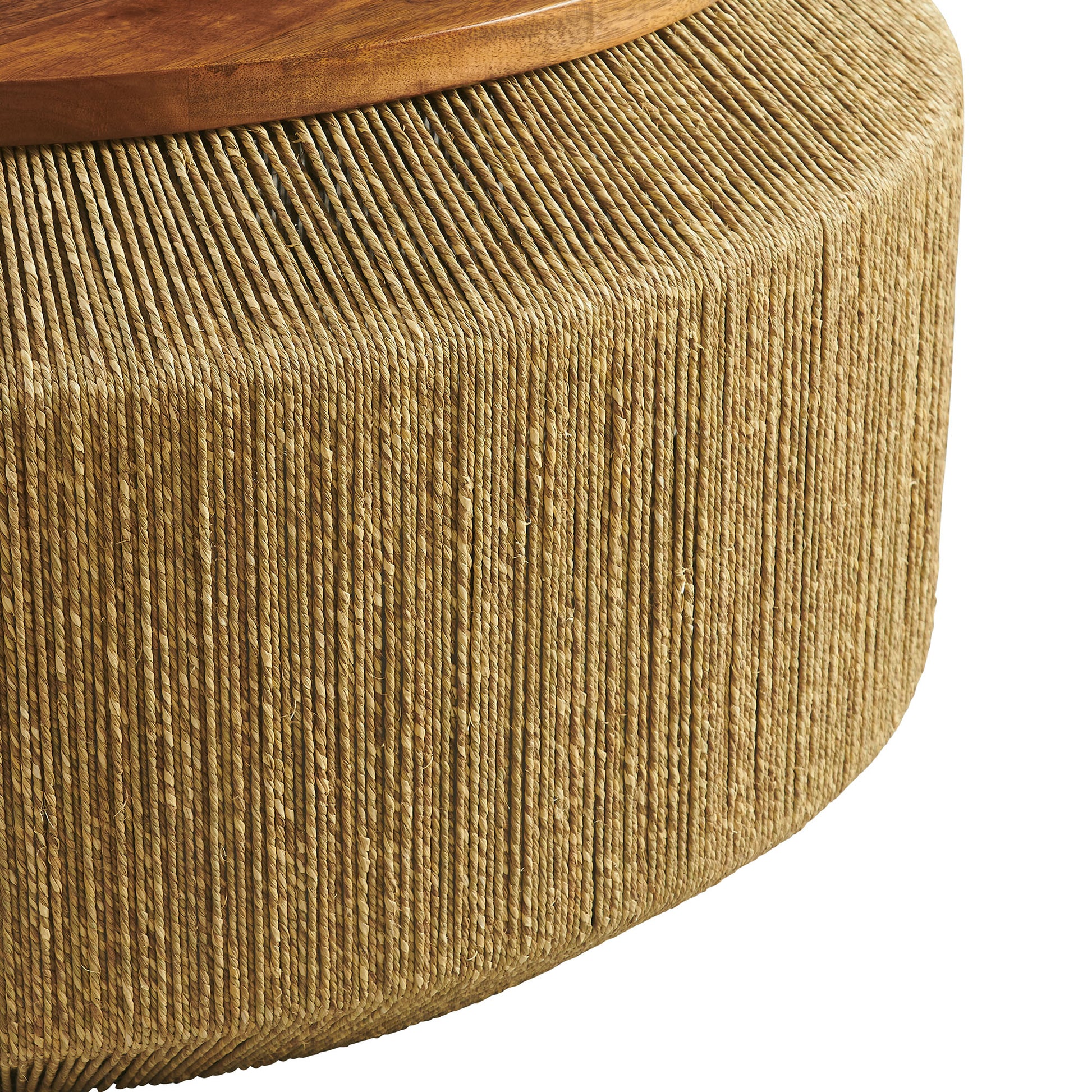 Maris Seagrass and Wood Coffee Table by Modway - Best Buy Furniture
