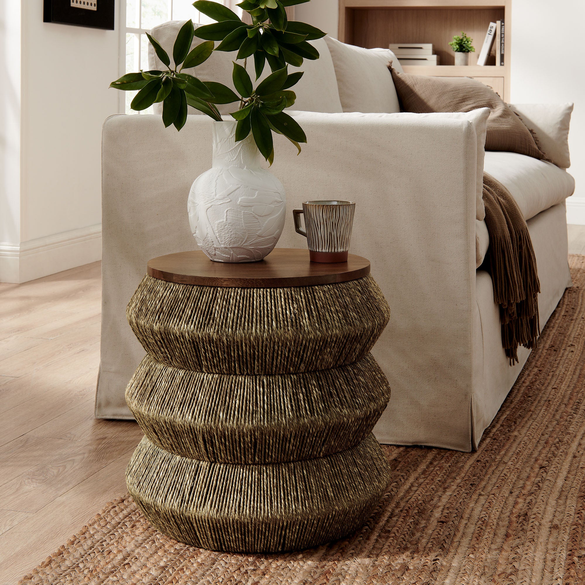 Maris Seagrass and Wood End Table by Modway - Best Buy Furniture