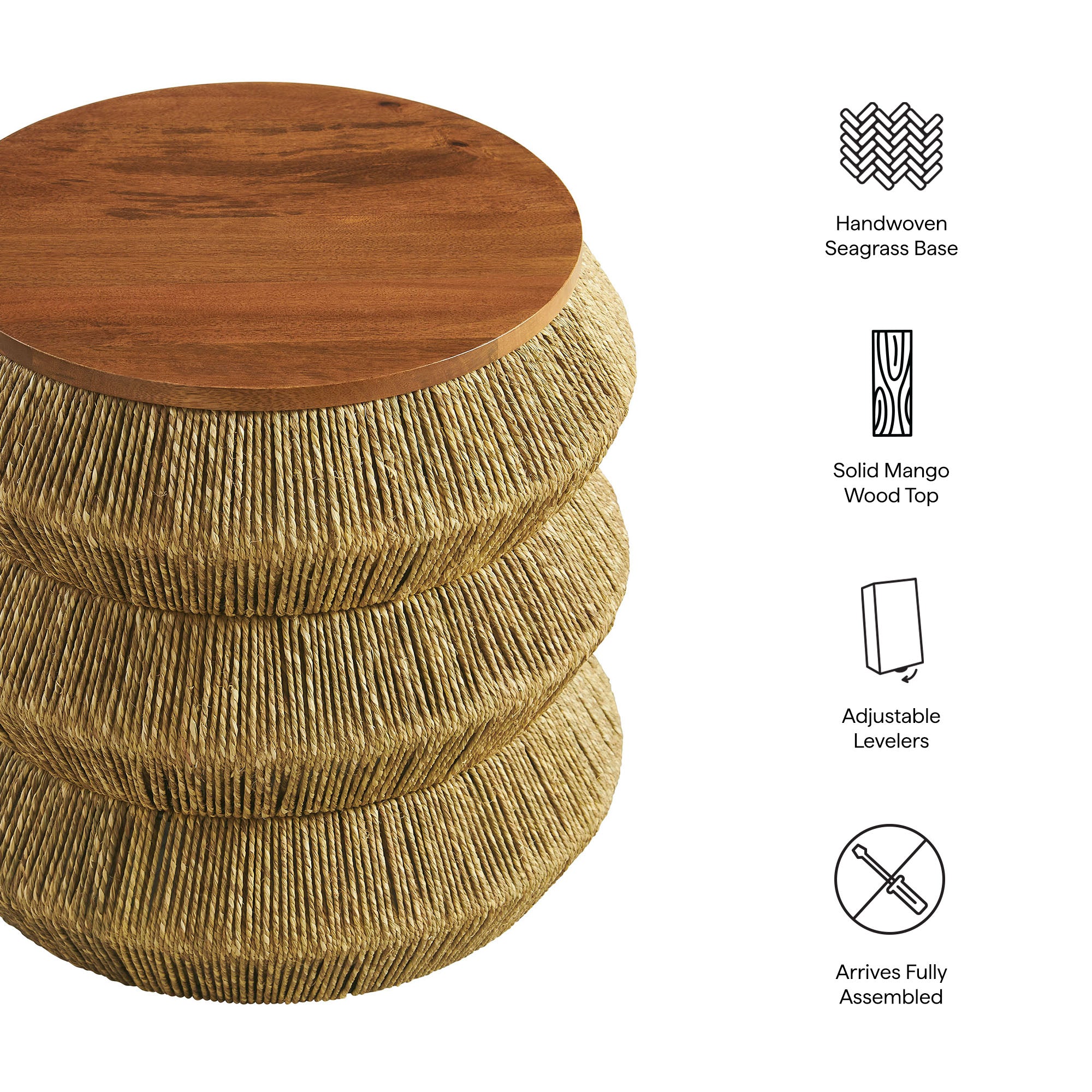Maris Seagrass and Wood End Table by Modway - Best Buy Furniture