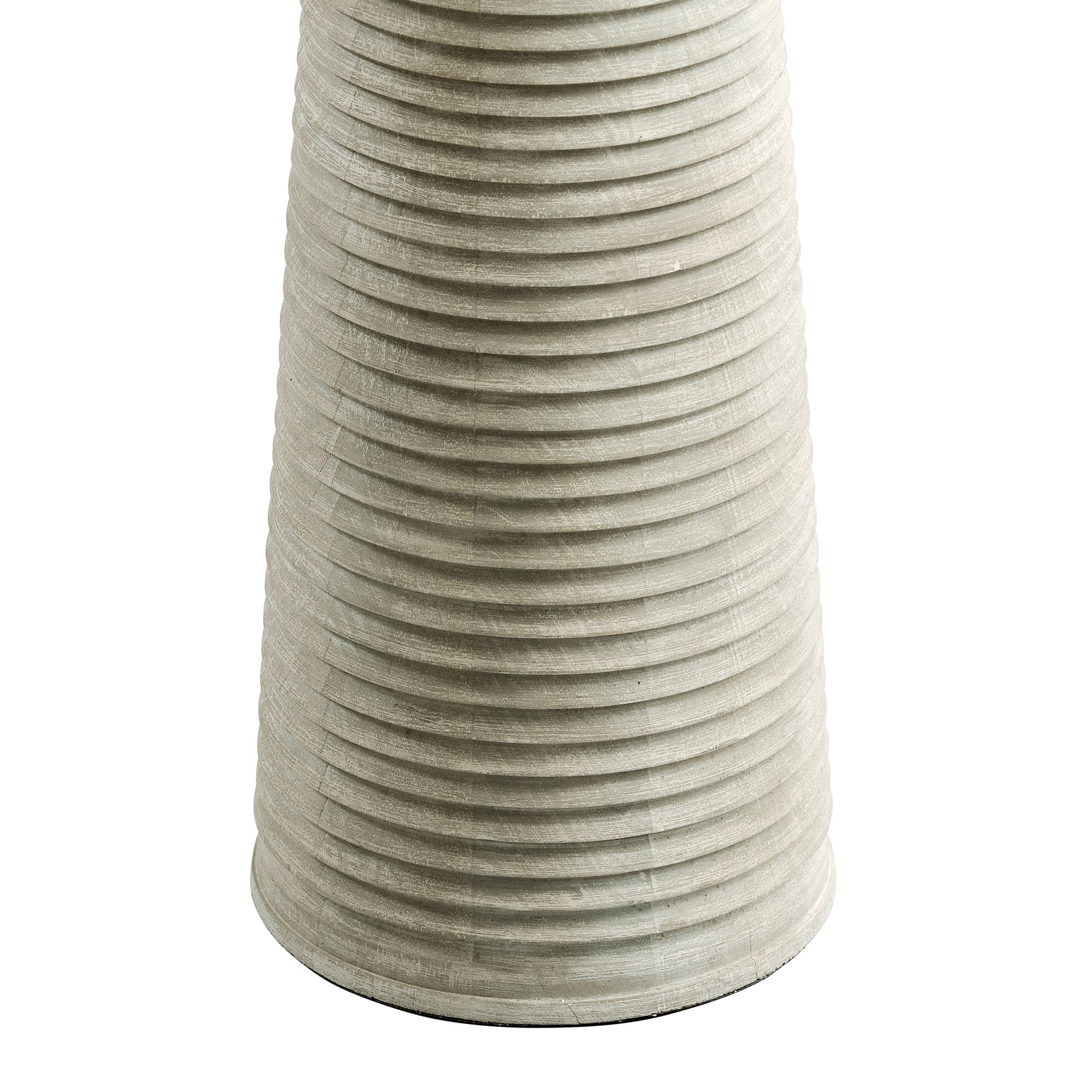 Saylor Carved Ribbed Wood Floor Lamp With Drum Shade by Modway