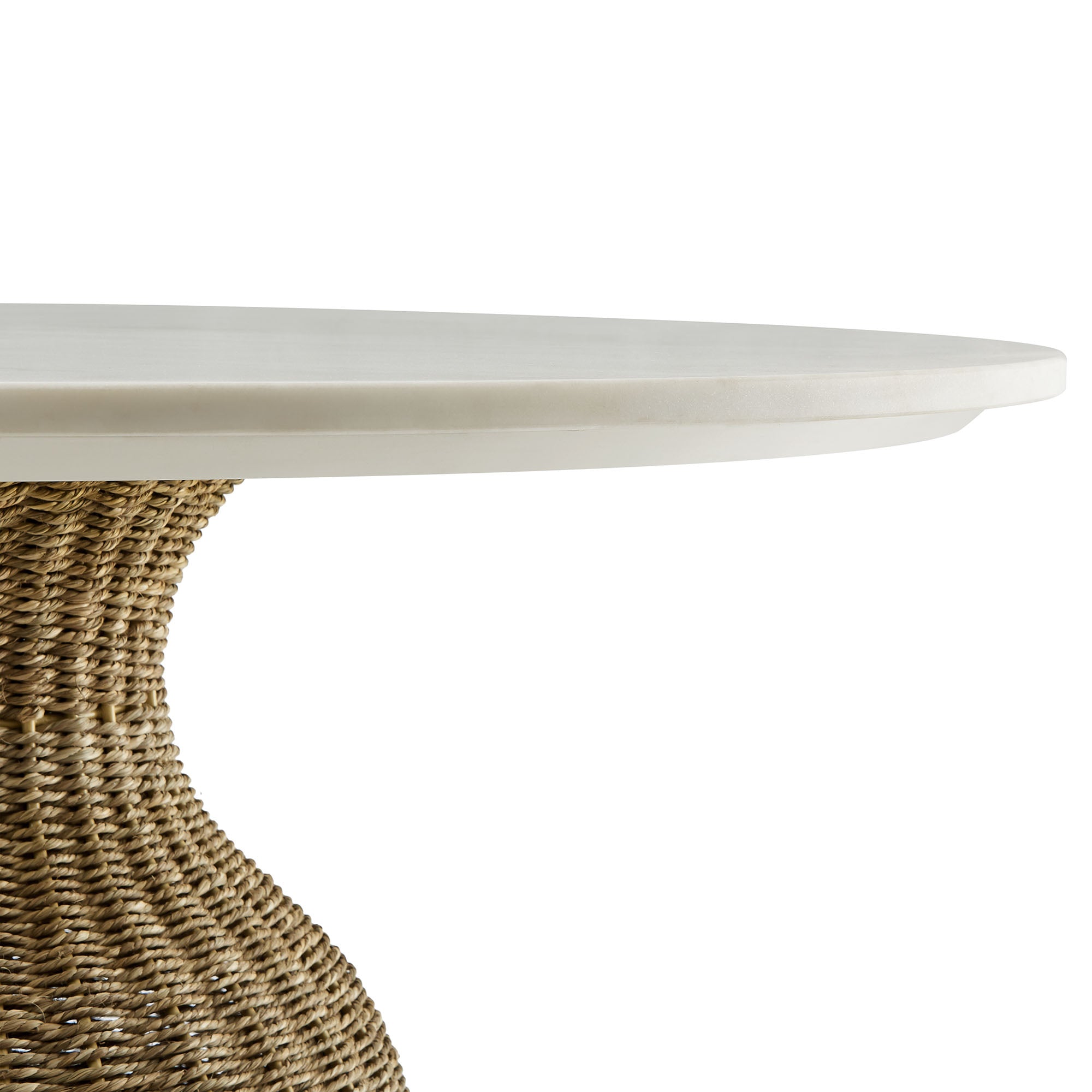 Zale 36" Marble and Seagrass Dining Table by Modway