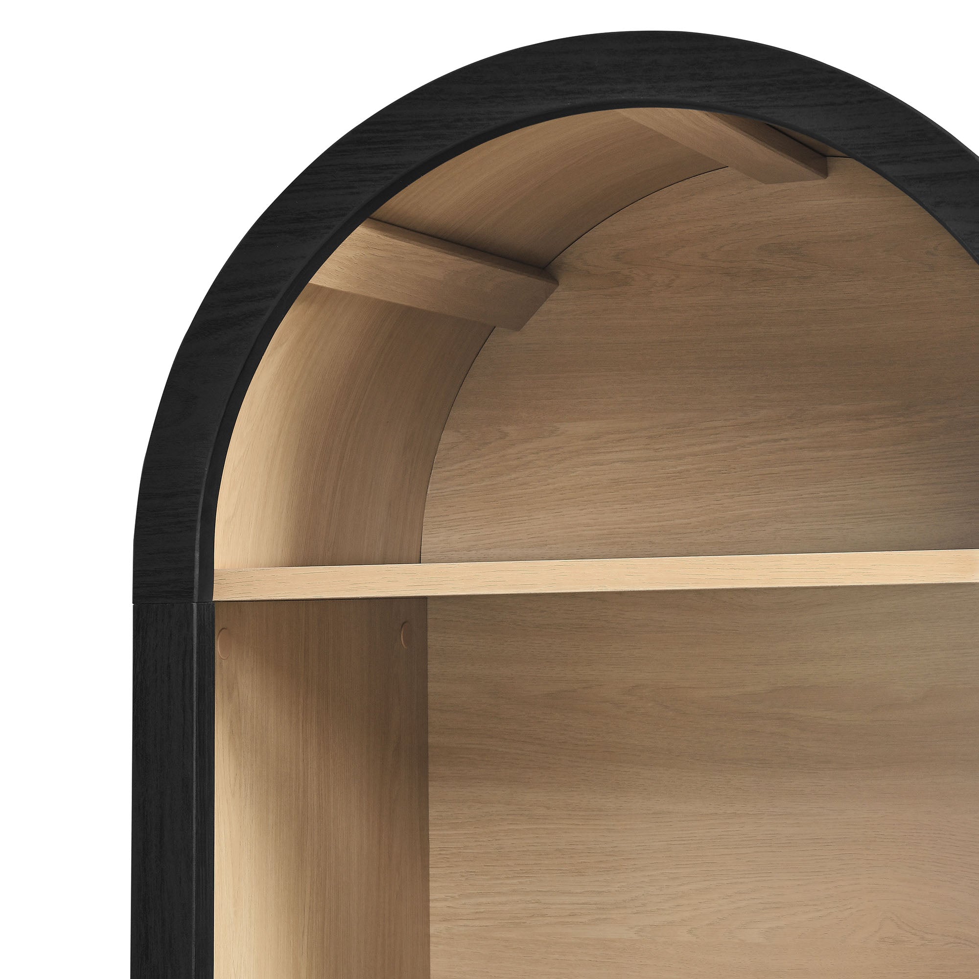 Evie Arched Narrow Bookcase Display Cabinet by Modway