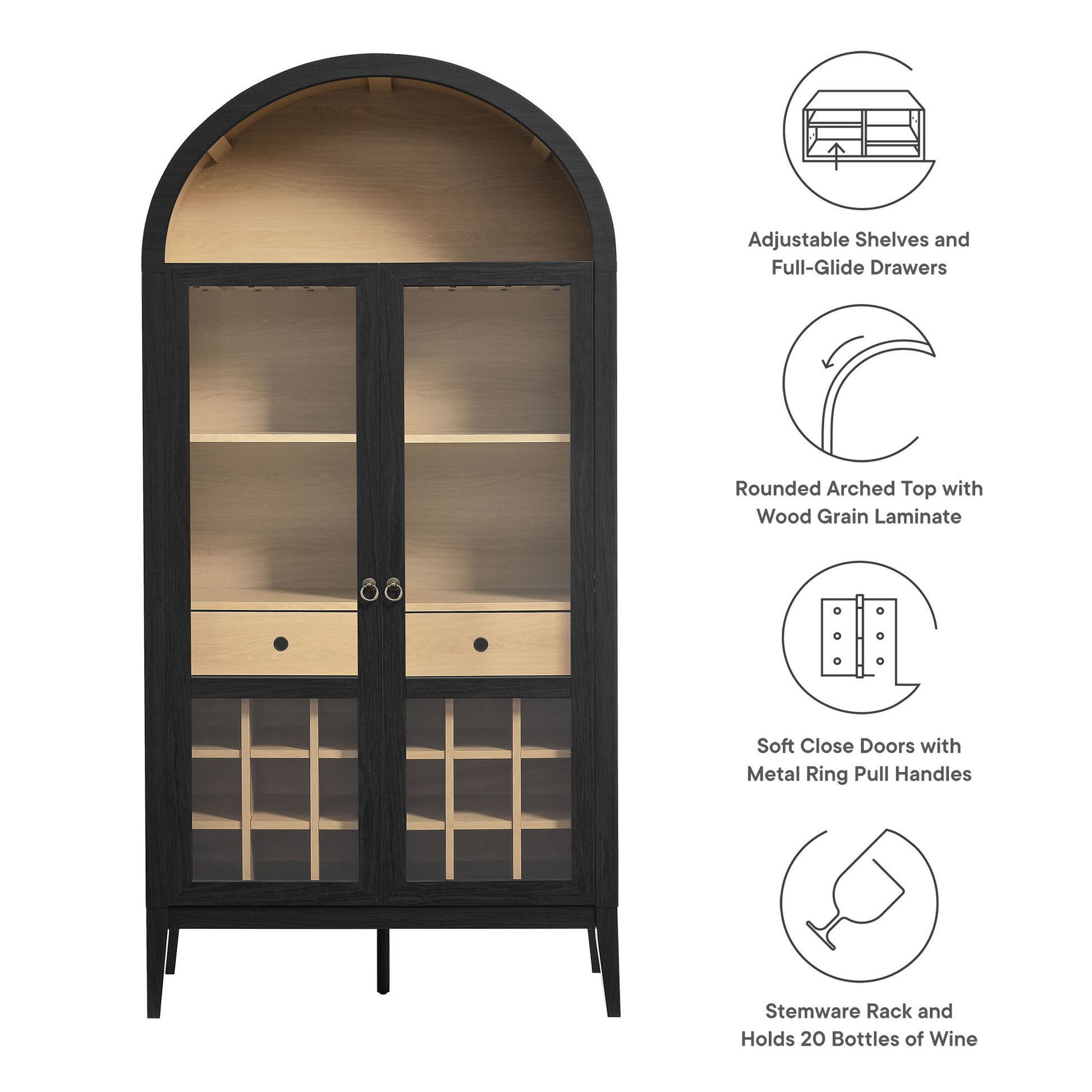 Nolan Arched Bar Cabinet by Modway - Best Buy Furniture