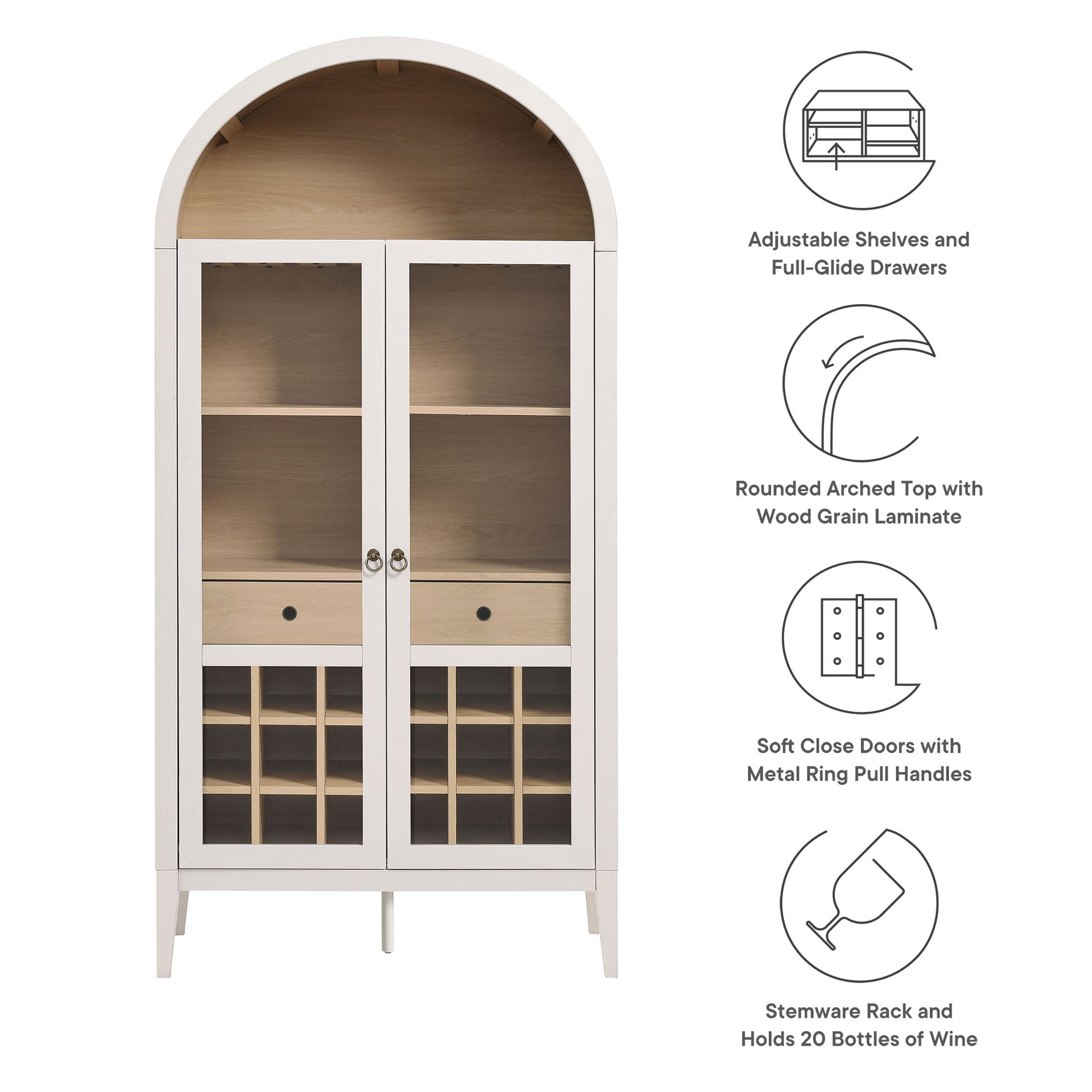Nolan Arched Bar Cabinet by Modway - Best Buy Furniture