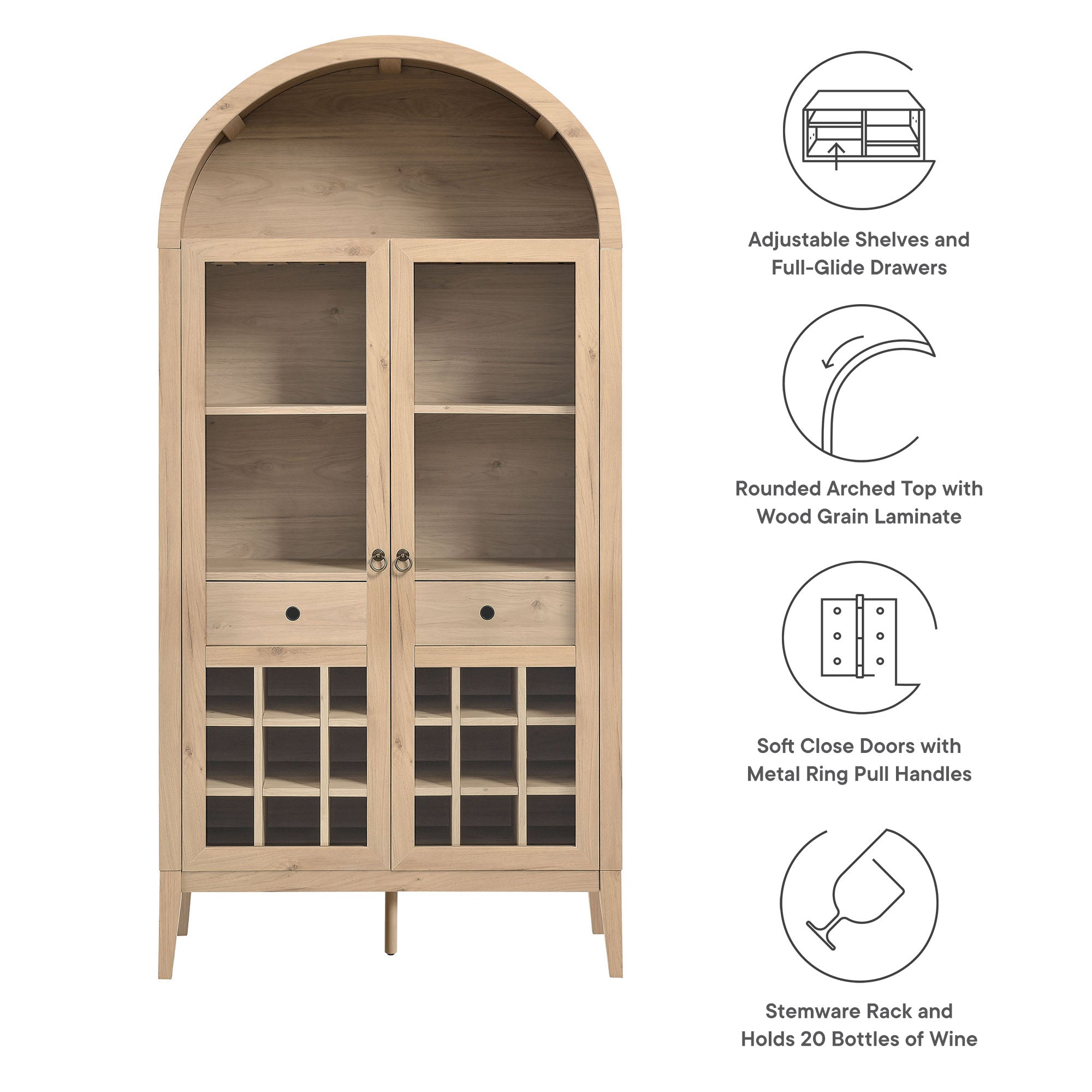 Nolan Arched Bar Cabinet by Modway - Best Buy Furniture