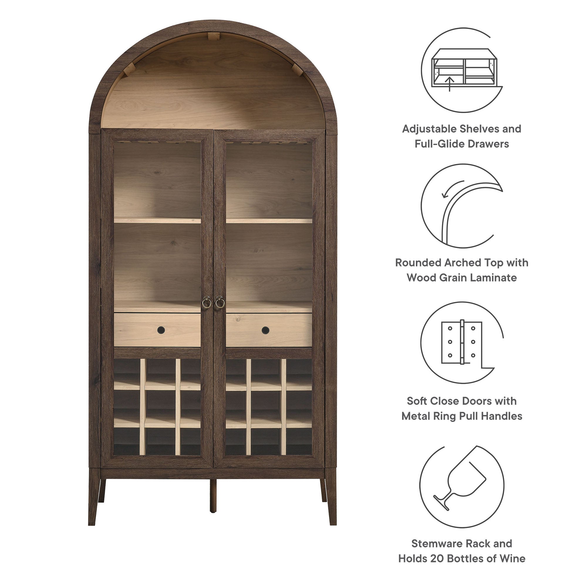 Nolan Arched Bar Cabinet by Modway - Best Buy Furniture