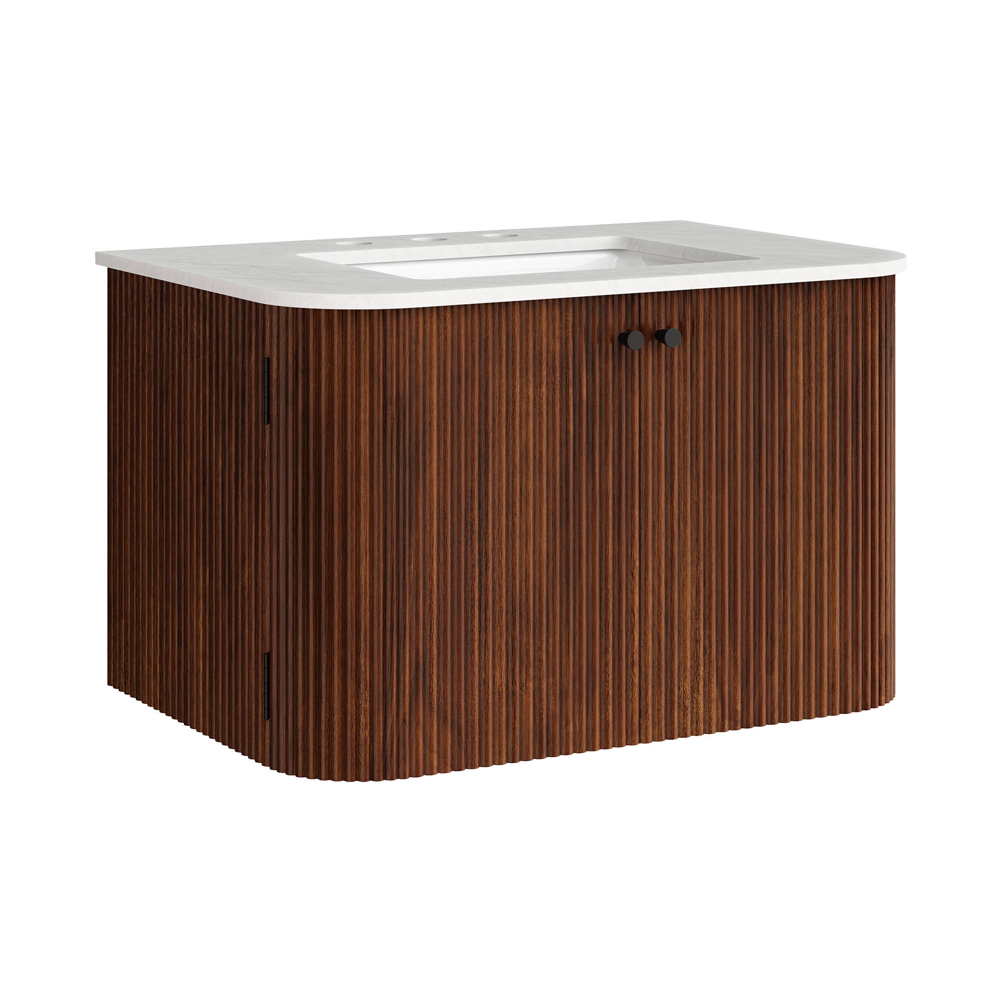 Zia 30" Wall-Mount Bathroom Vanity with Marble Sink by Modway