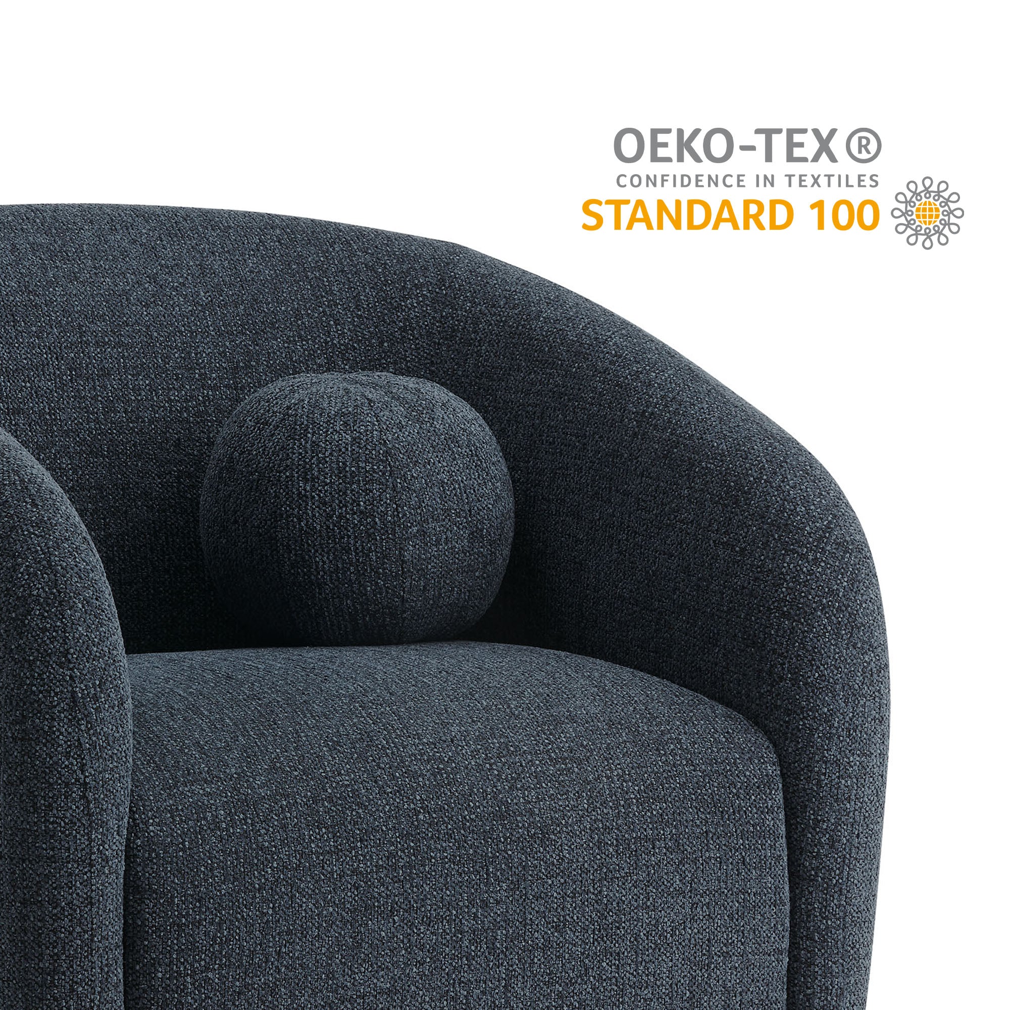 Holland Swivel Chenille Fabric Armchair by Modway