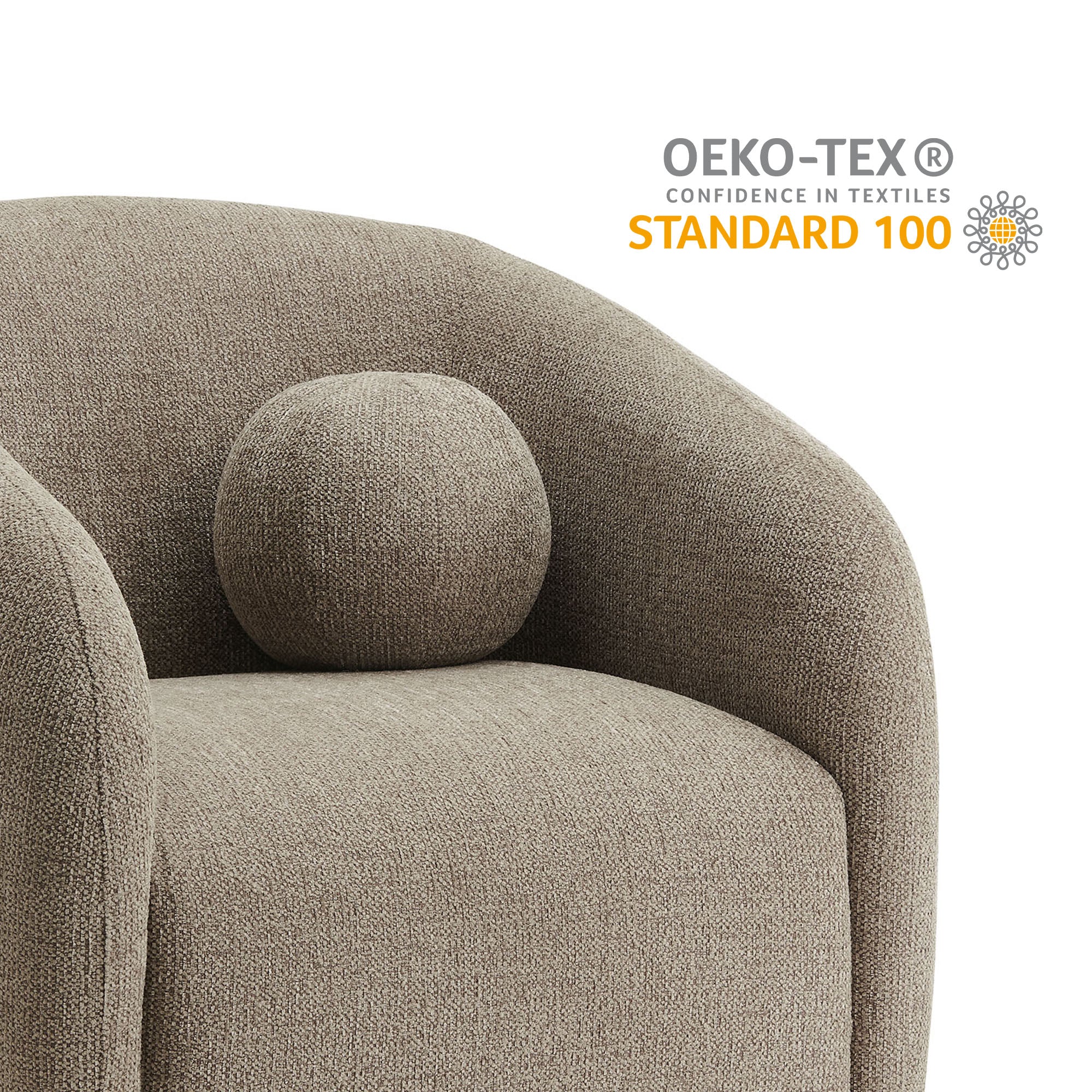 Holland Swivel Chenille Fabric Armchair by Modway