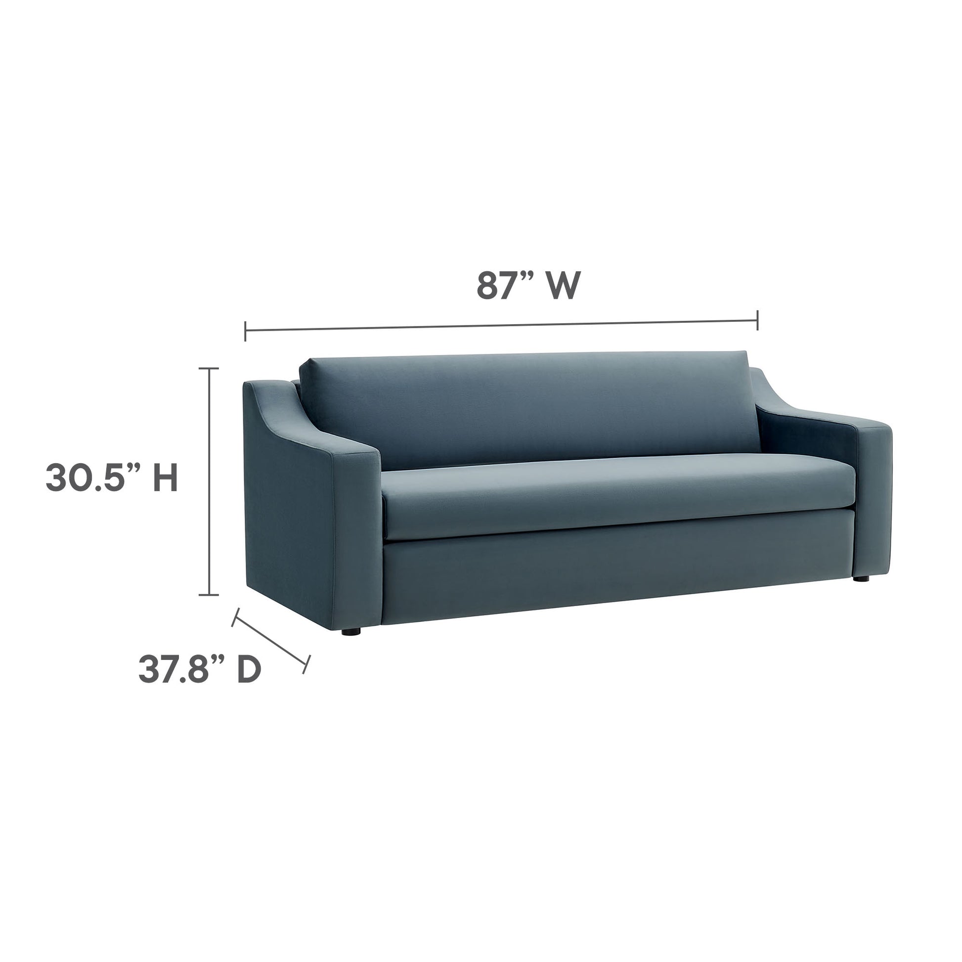 Liora Performance Velvet Sofa by Modway - Best Buy Furniture