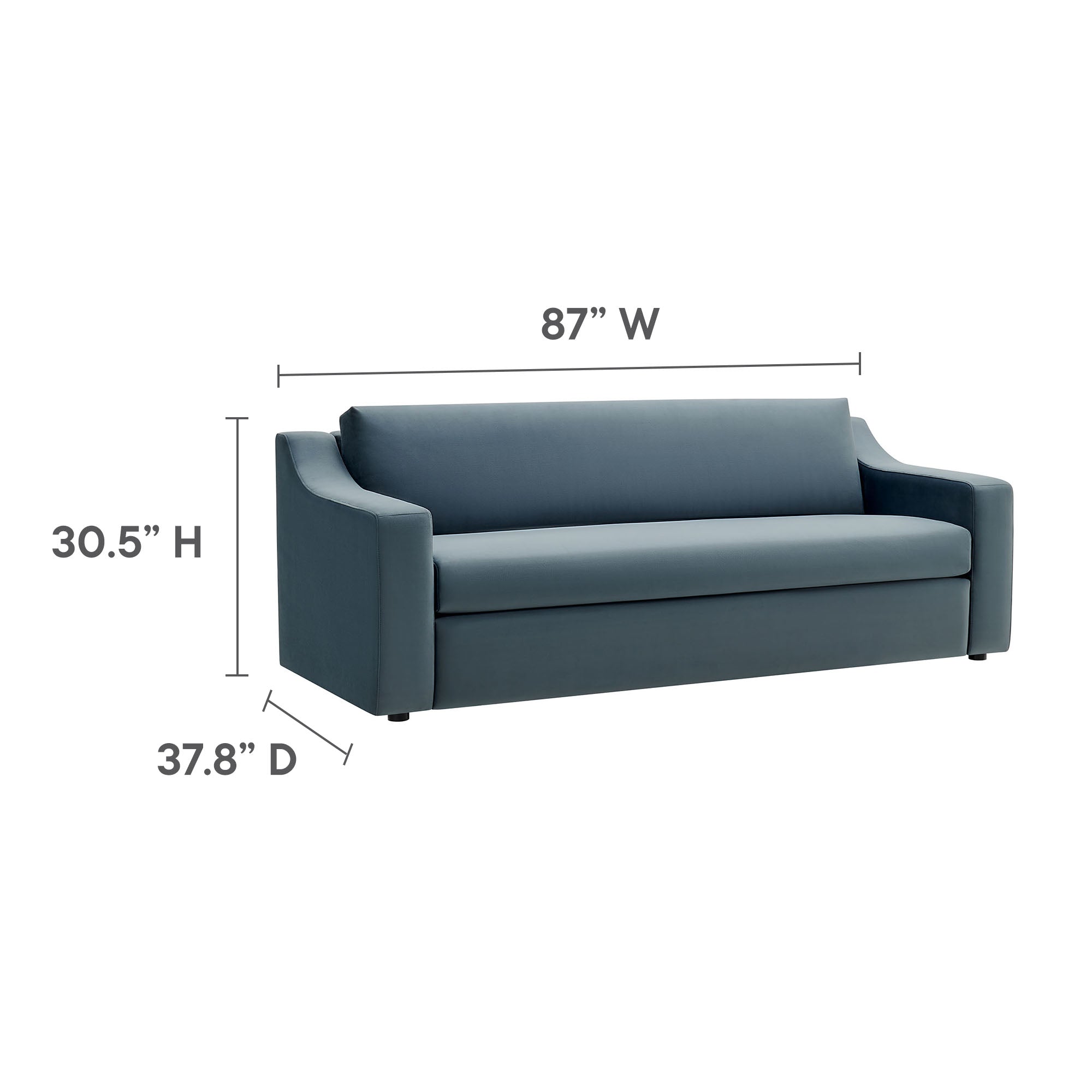 Liora Performance Velvet Sofa by Modway - Best Buy Furniture