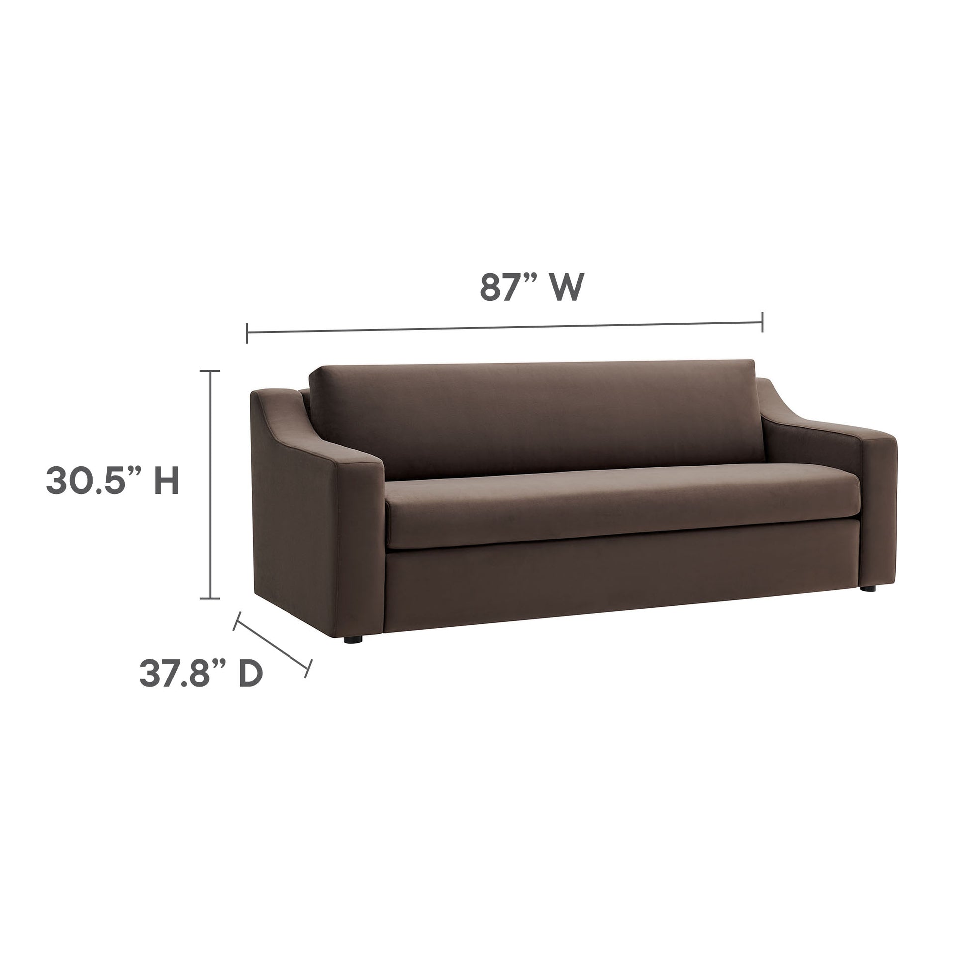 Liora Performance Velvet Sofa by Modway - Best Buy Furniture