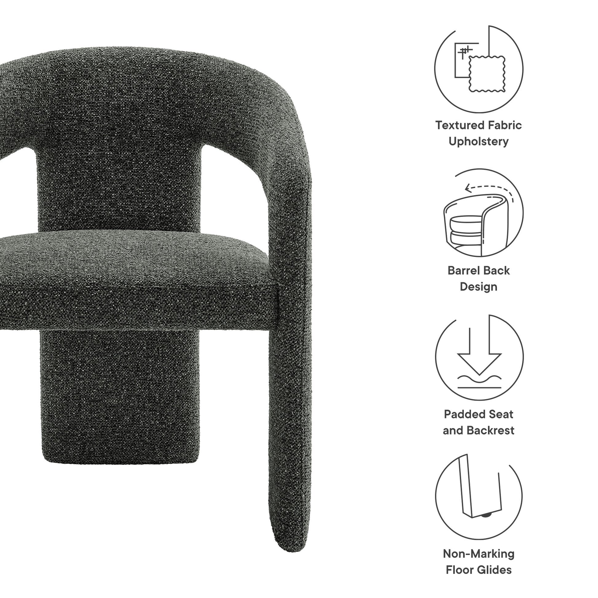 Oslo Barrel Fabric Upholstered Dining Accent Chair by Modway - Best Buy Furniture