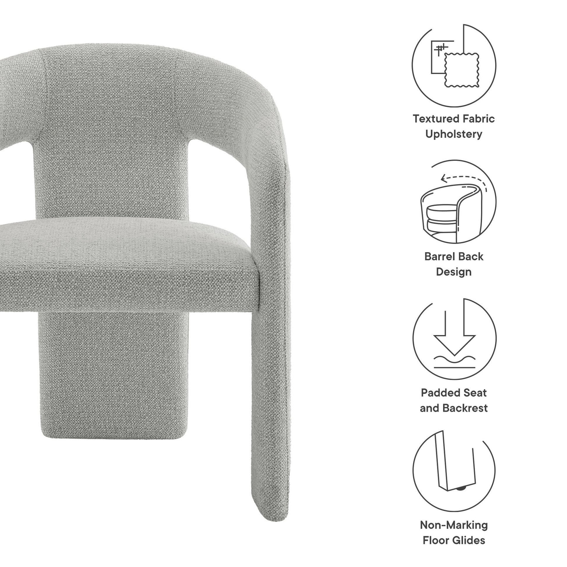 Oslo Barrel Fabric Upholstered Dining Accent Chair by Modway - Best Buy Furniture