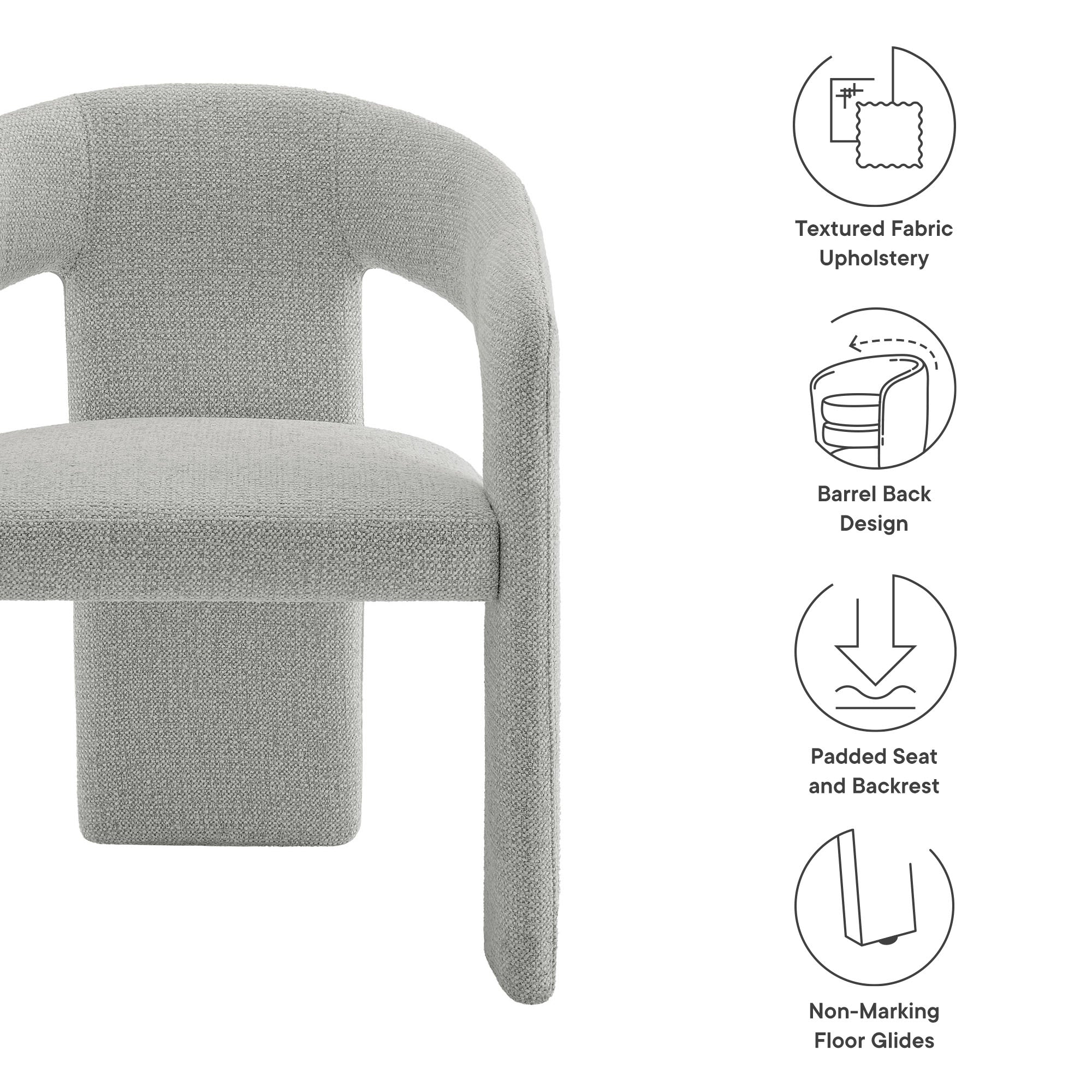 Oslo Barrel Fabric Upholstered Dining Accent Chair by Modway - Best Buy Furniture