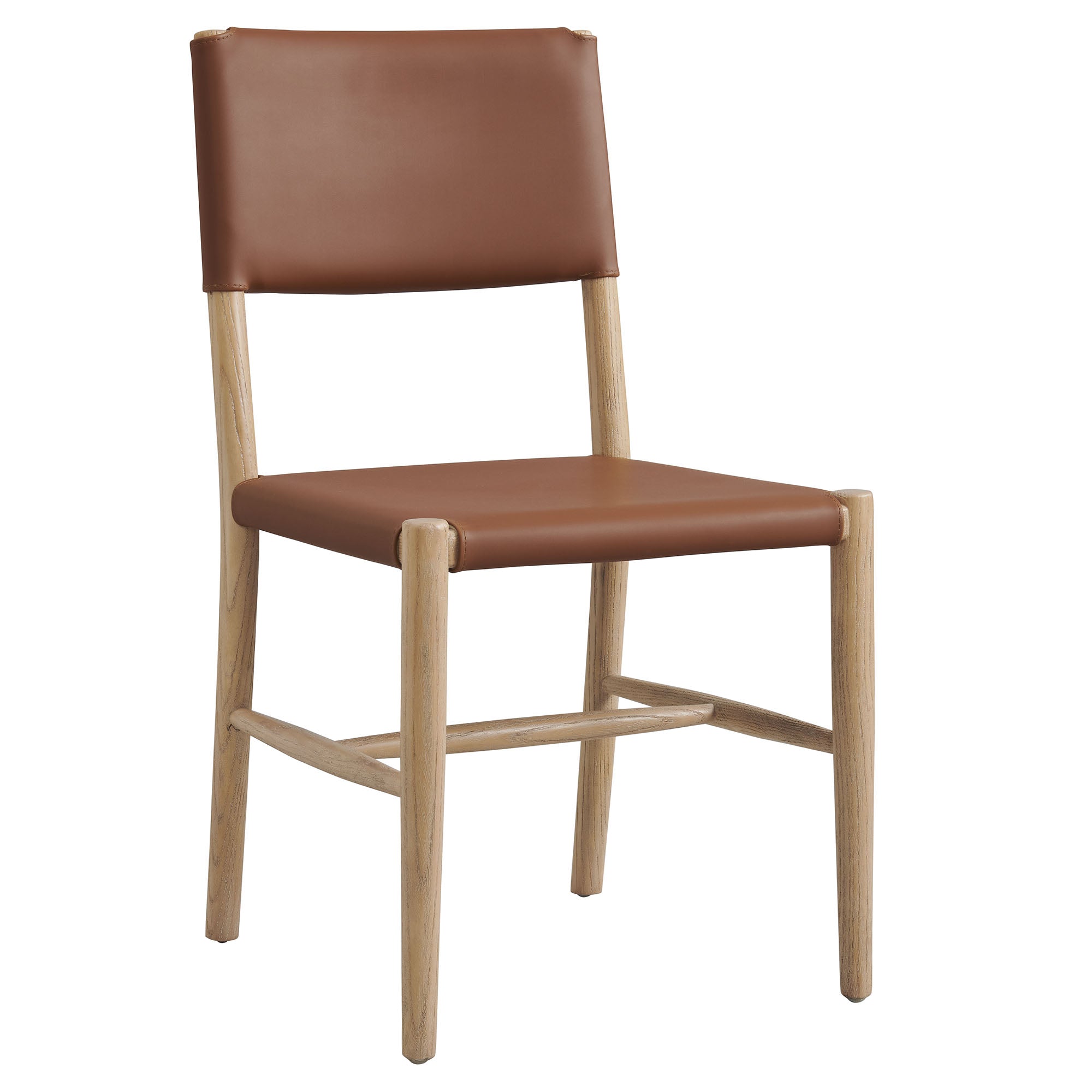Dover Wood Vegan Leather Dining Side Chairs Set of 2 by Modway