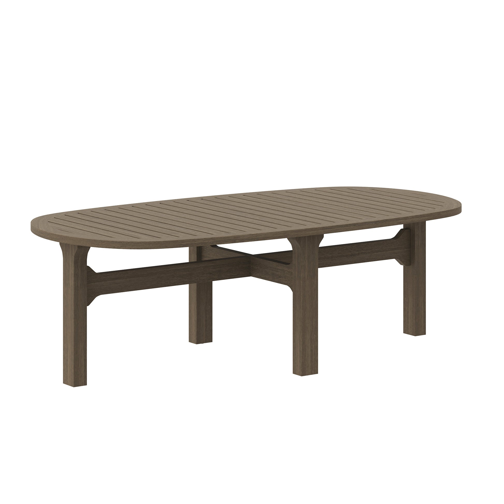 Saratoga Oval Outdoor Patio Teak Wood Coffee Table by Modway - Best Buy Furniture