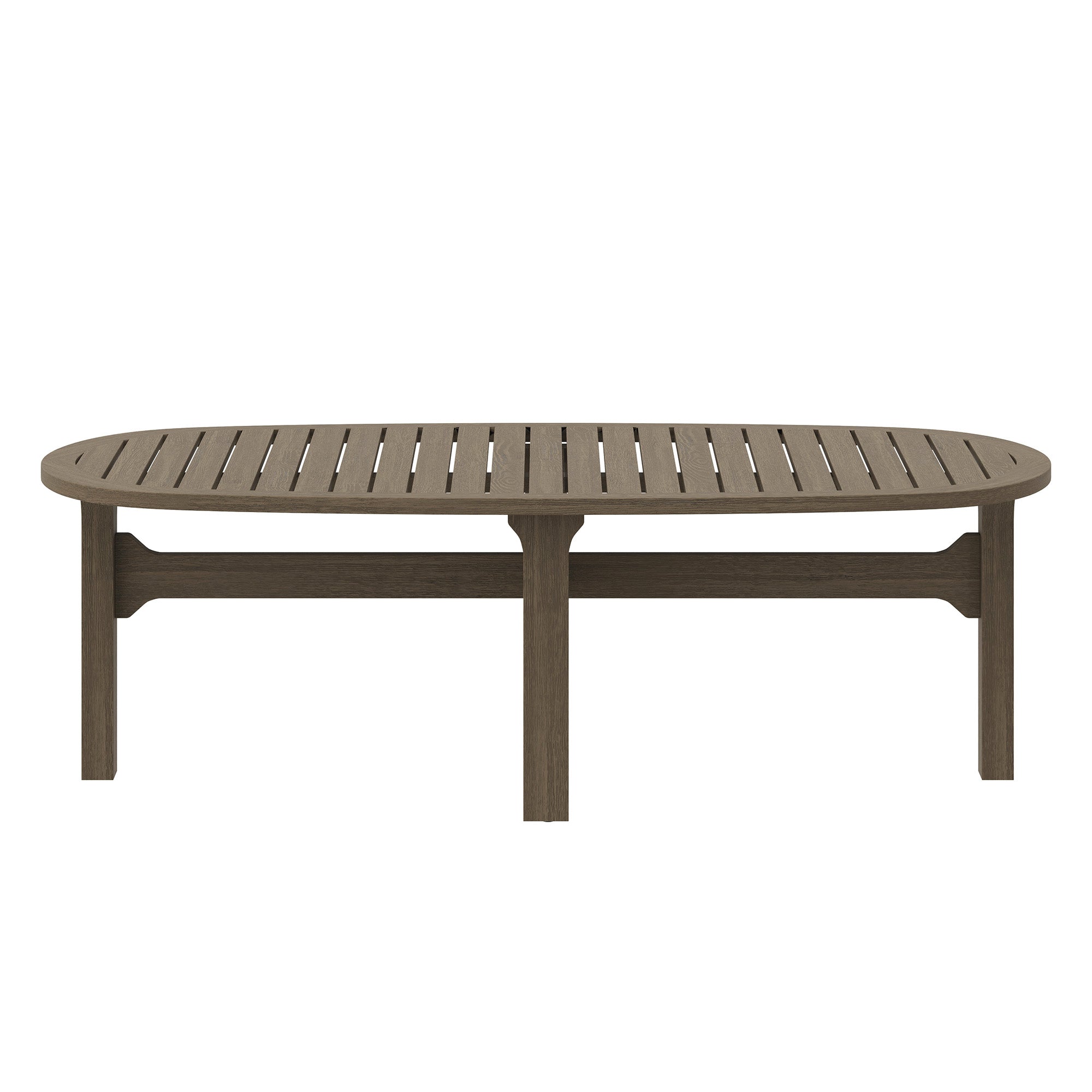 Saratoga Oval Outdoor Patio Teak Wood Coffee Table by Modway - Best Buy Furniture