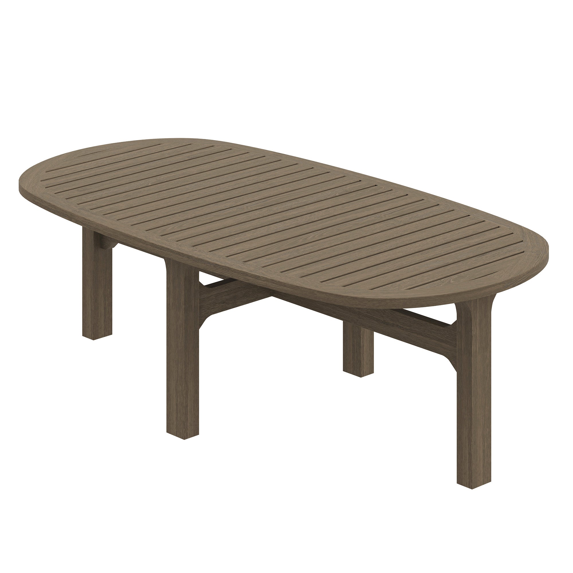 Saratoga Oval Outdoor Patio Teak Wood Coffee Table by Modway - Best Buy Furniture