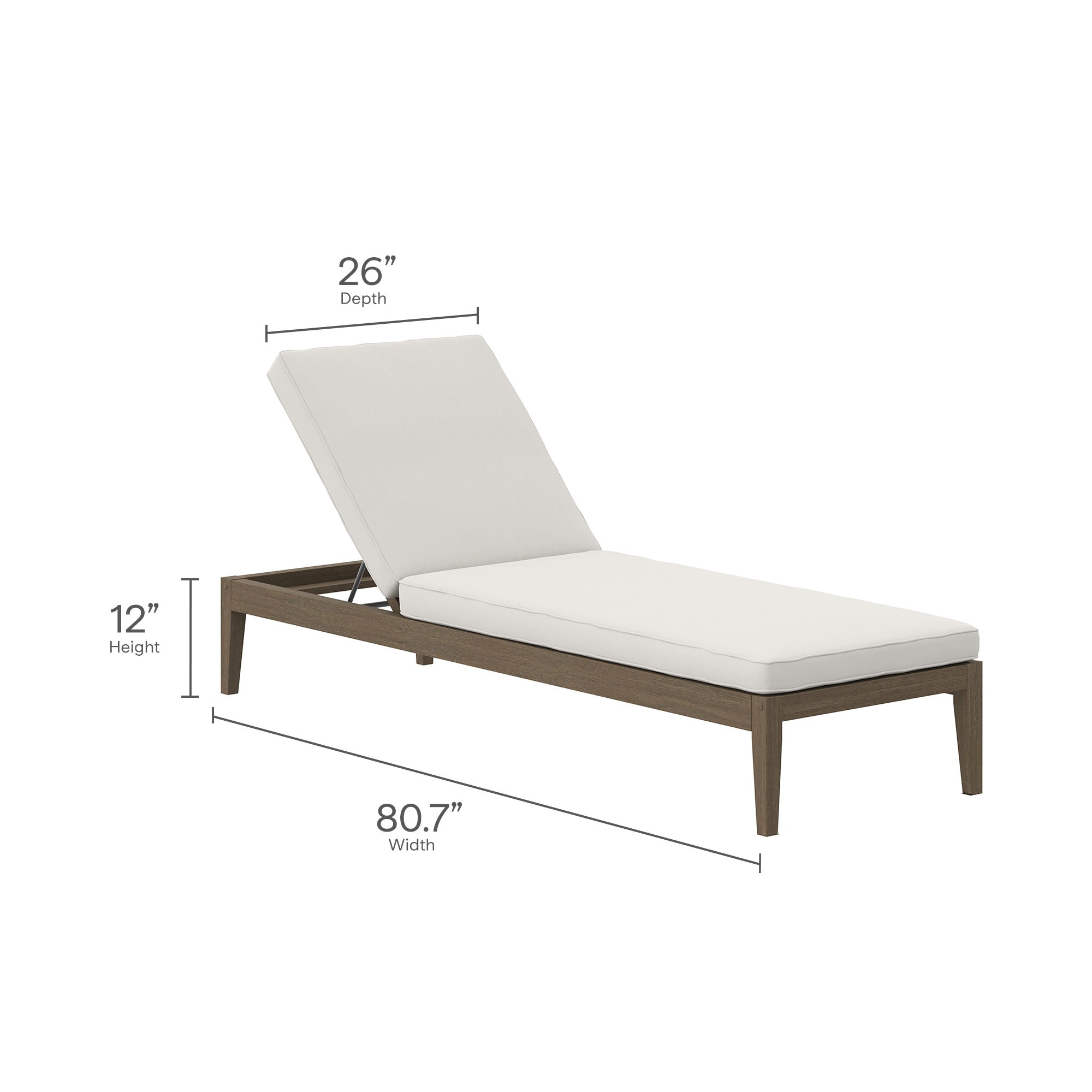 Northlake Outdoor Patio Teak Chaise Lounge by Modway - Best Buy Furniture
