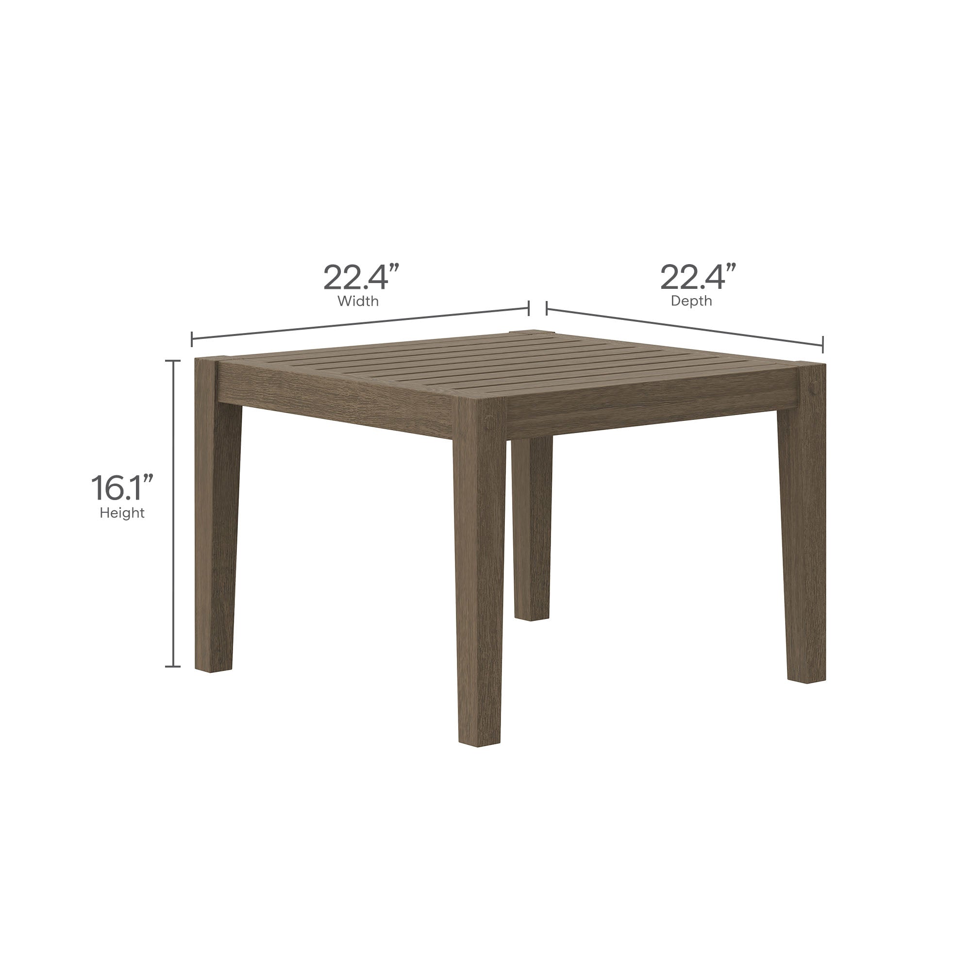 Northlake Square Outdoor Patio Teak Side Table by Modway - Best Buy Furniture