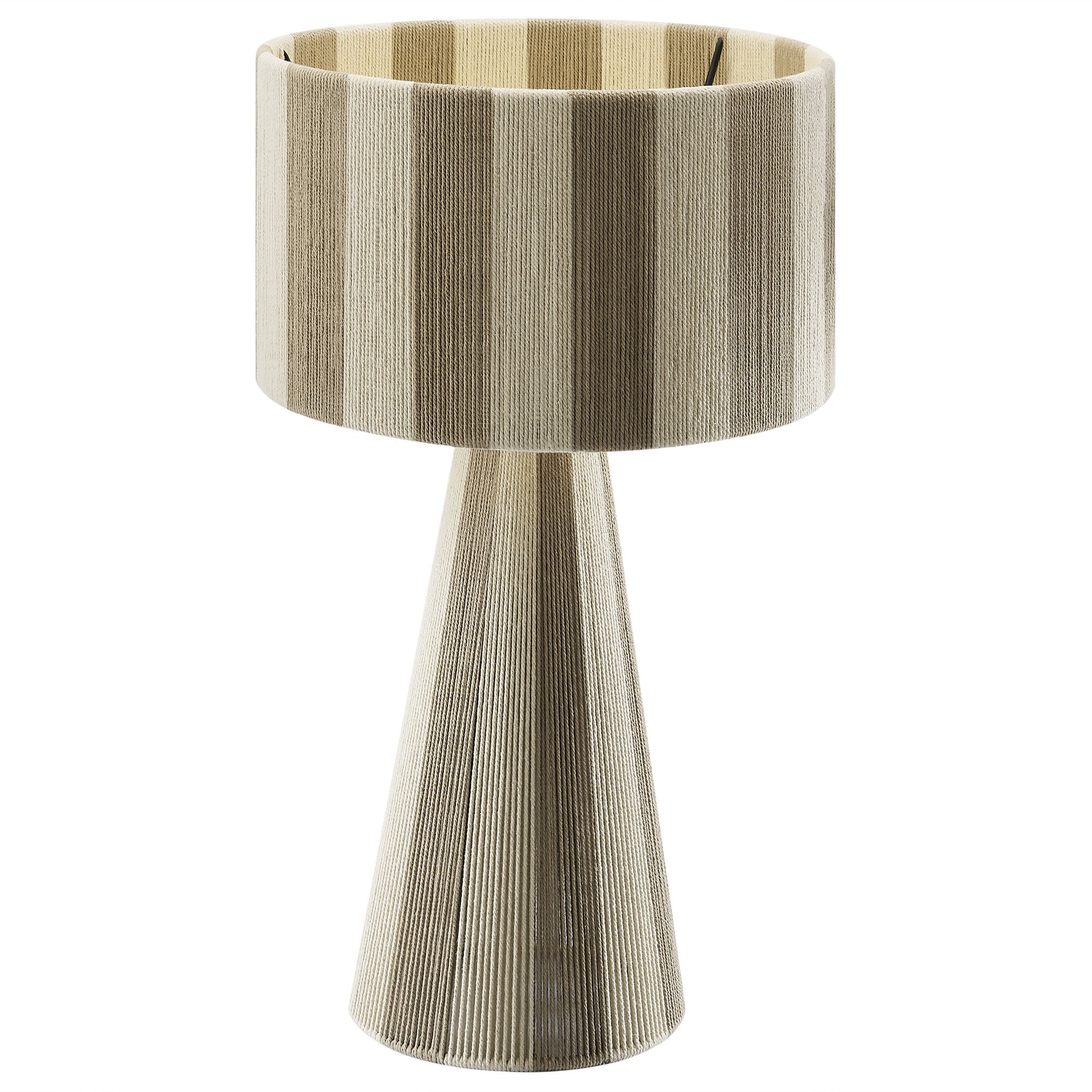 Renae Handwoven Cotton Thread Striped Table Lamp by Modway