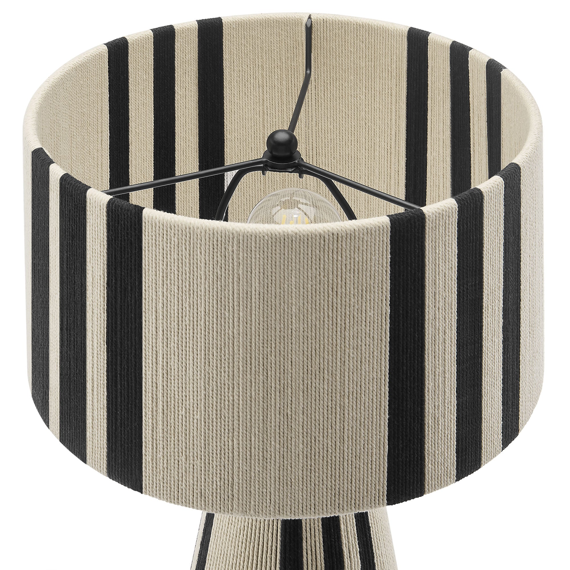 Gia Handwoven Cotton Thread Striped or Plain Table Lamp by Modway - Best Buy Furniture