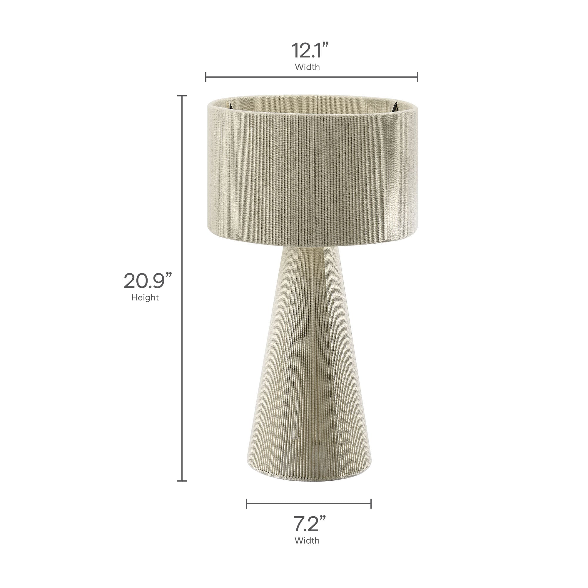 Gia Handwoven Cotton Thread Striped or Plain Table Lamp by Modway - Best Buy Furniture