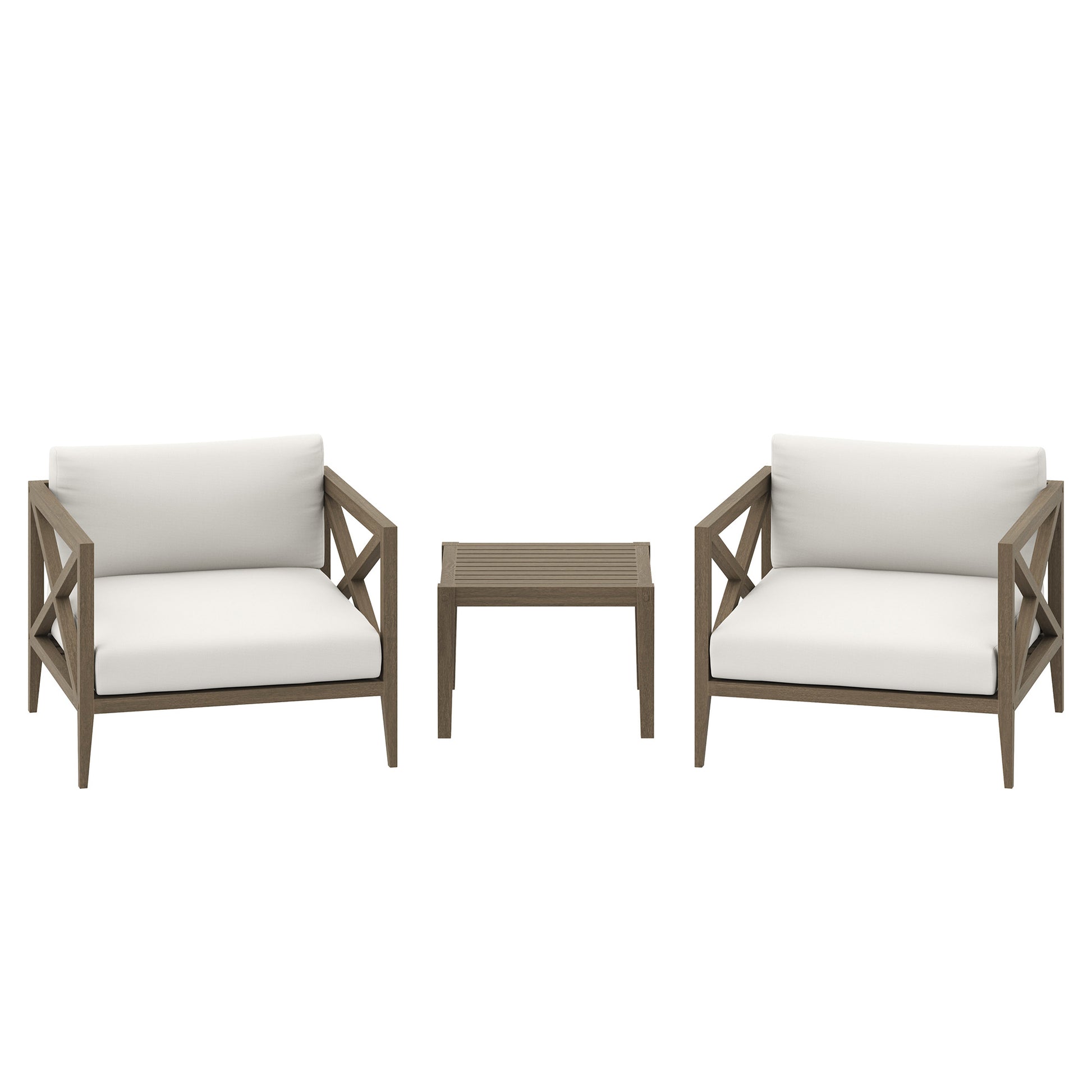 Northlake 3-Piece Outdoor Patio Teak Wood Furniture Set with Armchair and Side Table by Modway - Best Buy Furniture
