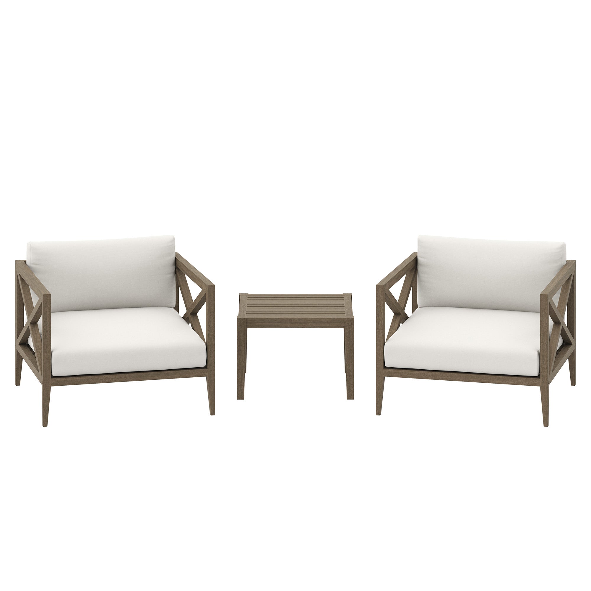 Northlake 3-Piece Outdoor Patio Teak Wood Furniture Set with Armchair and Side Table by Modway - Best Buy Furniture