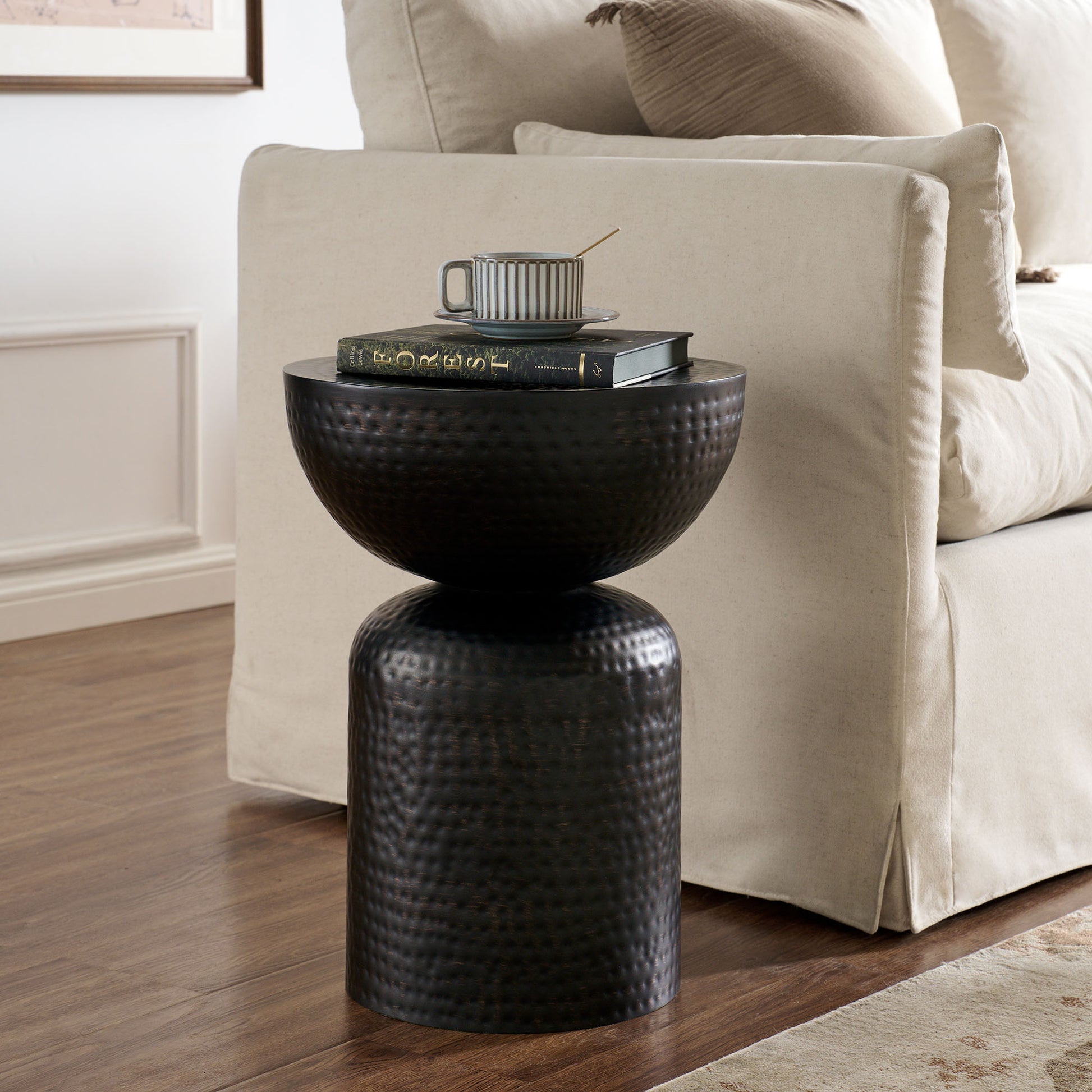 Mella Metal Hammered Side Table by Modway - Best Buy Furniture