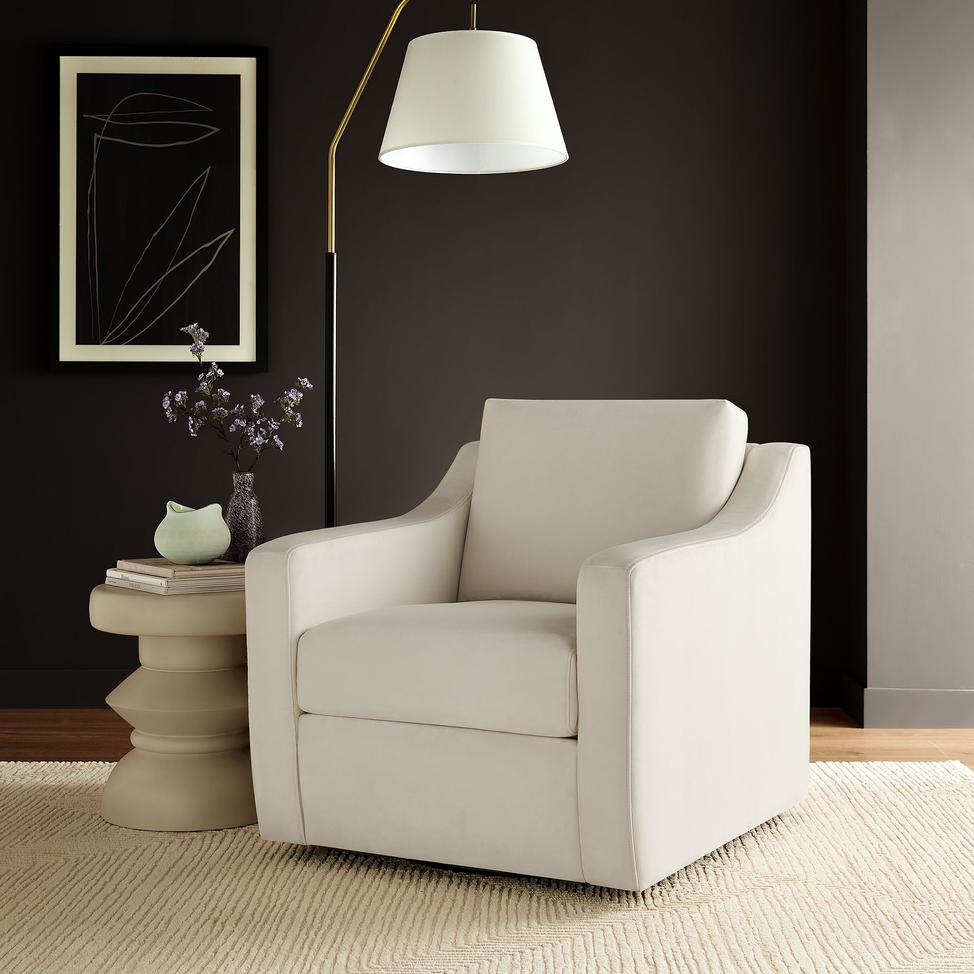 Liora Performance Velvet Armchair