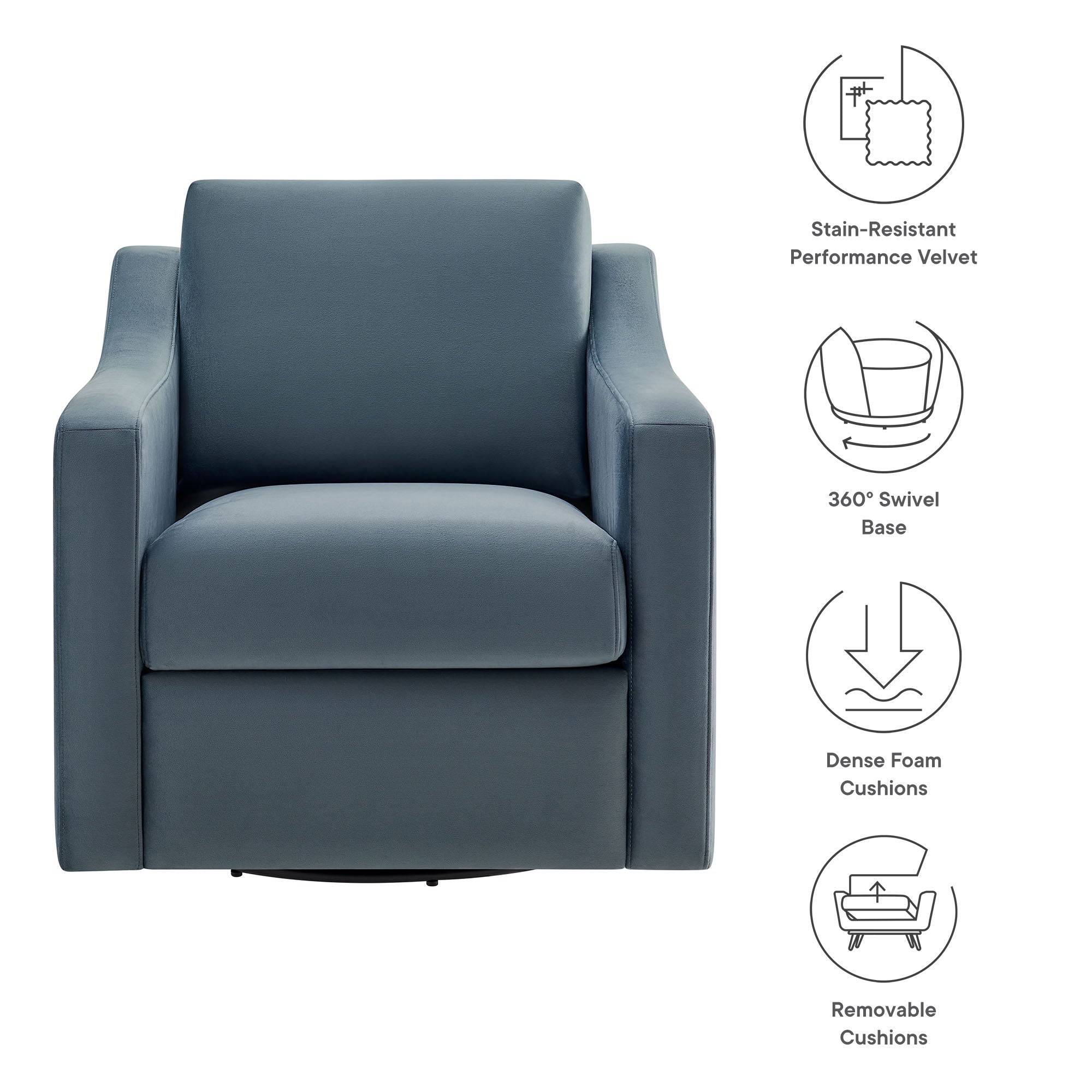 Liora Performance Velvet Armchair by Modway - Best Buy Furniture