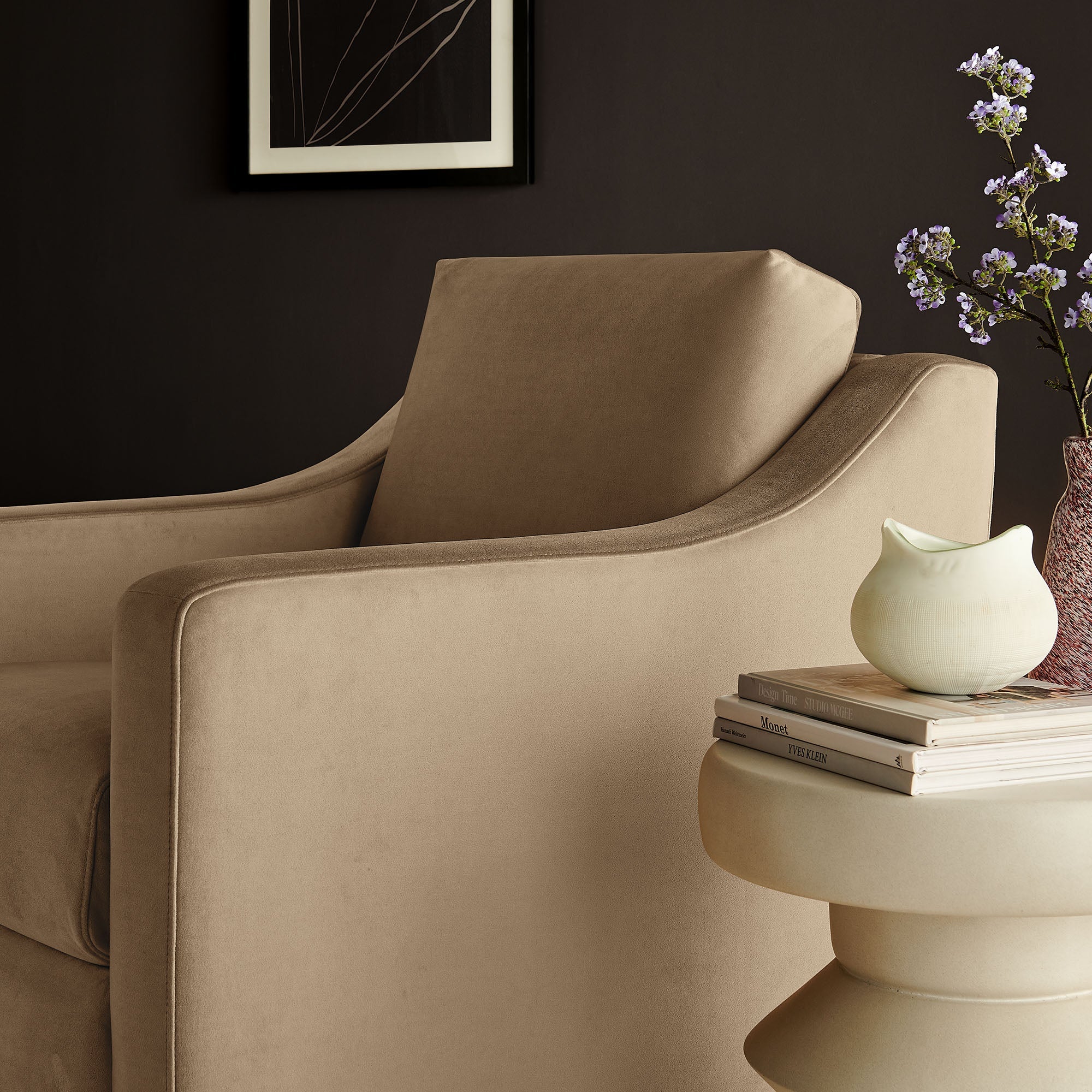 Liora Performance Velvet Armchair