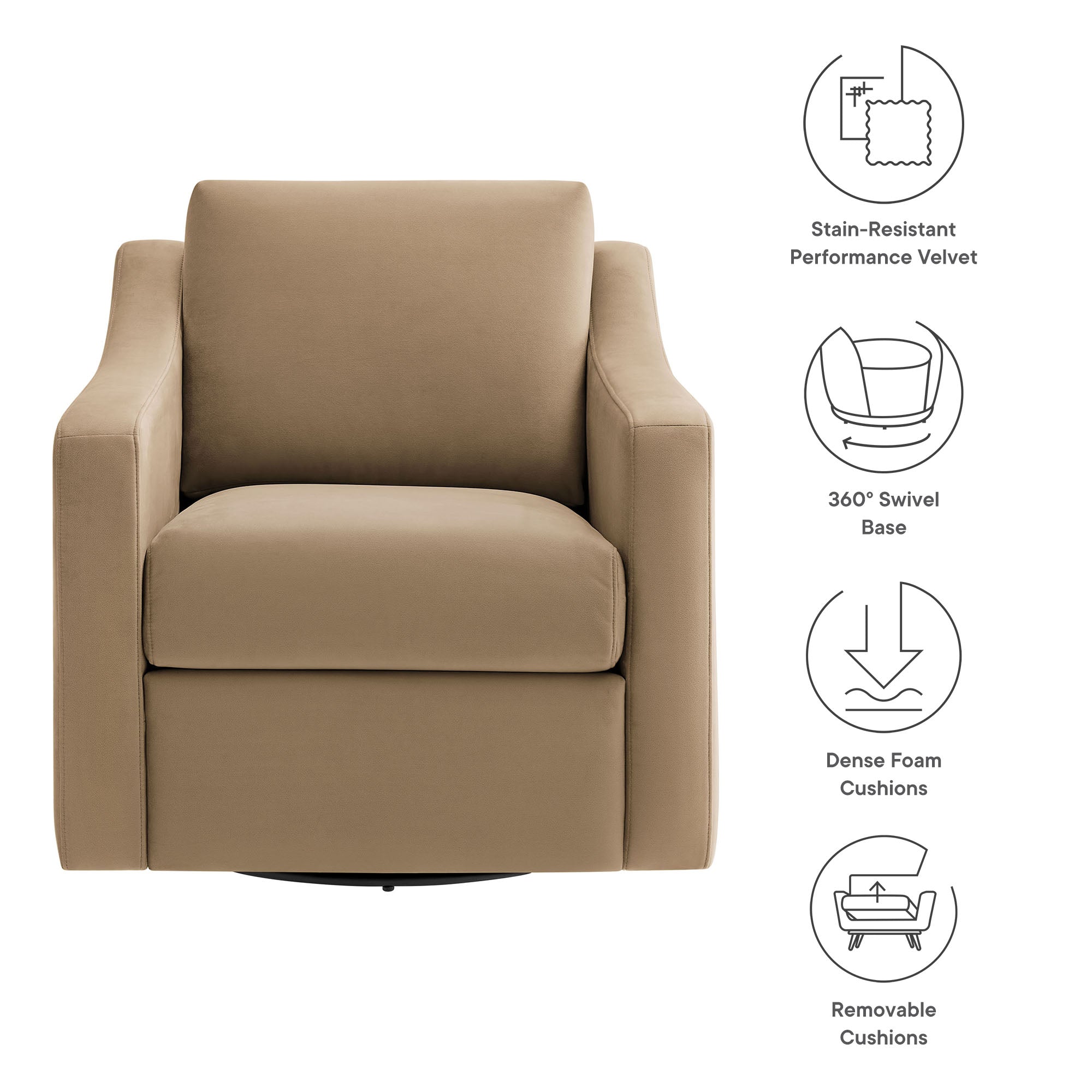 Liora Performance Velvet Armchair by Modway - Best Buy Furniture