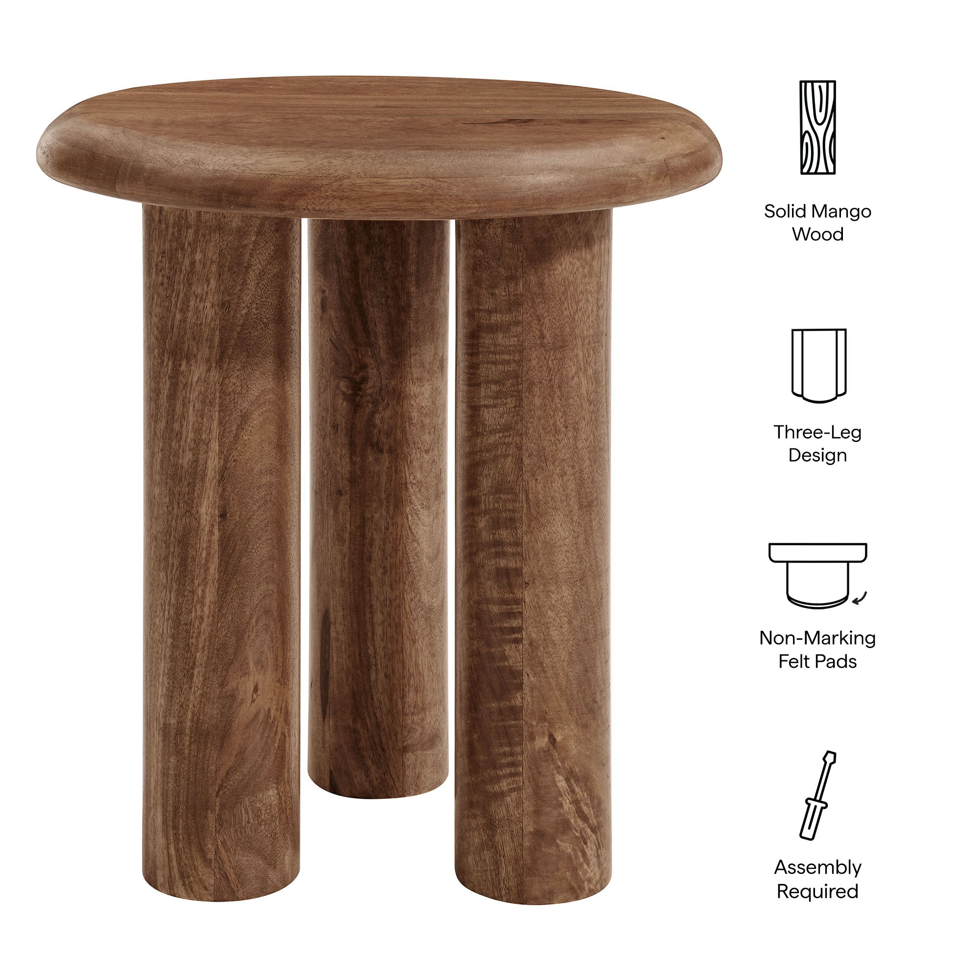 Mavina Mango Wood Side Table by Modway
