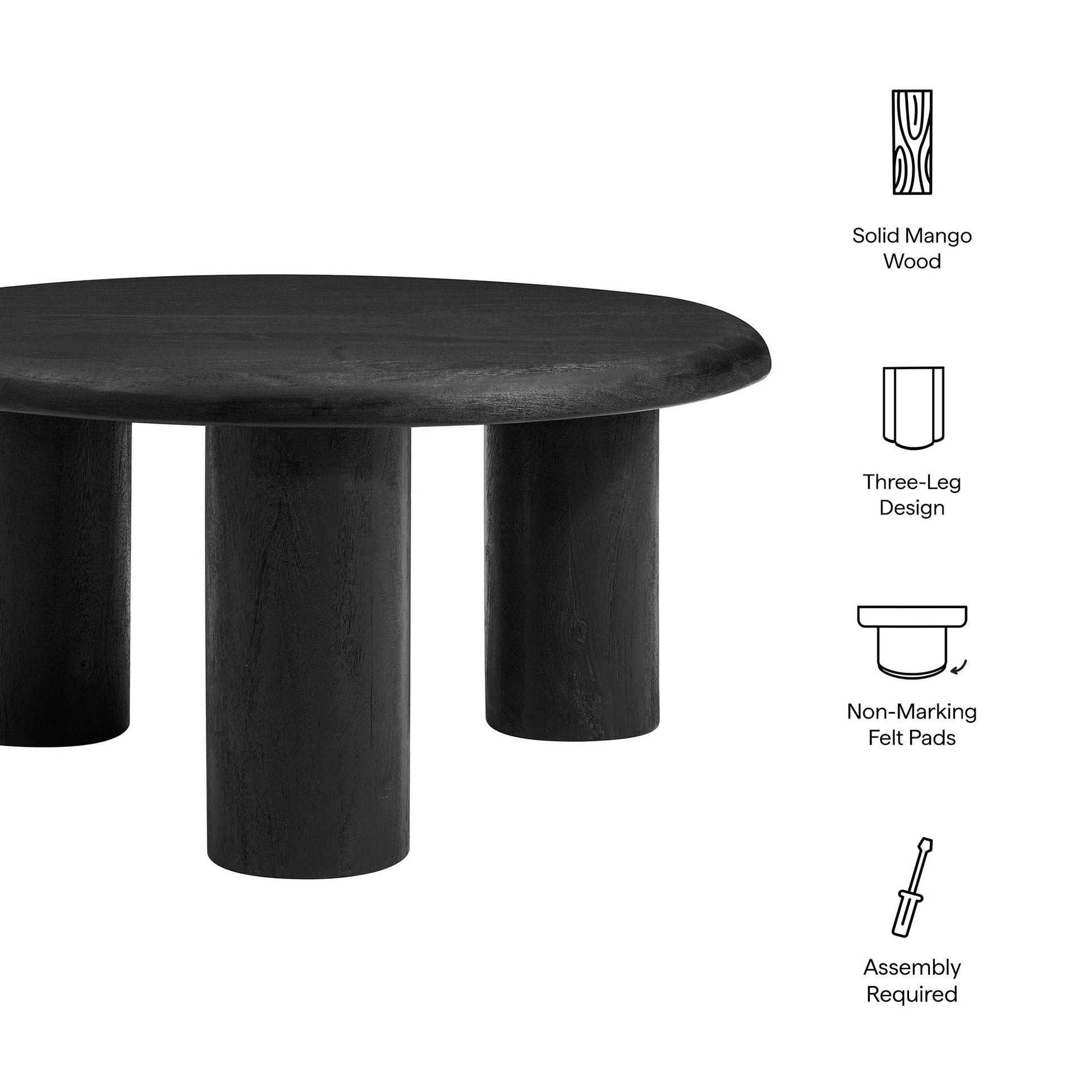 Mavina Round Mango Wood Coffee Table by Modway - Best Buy Furniture