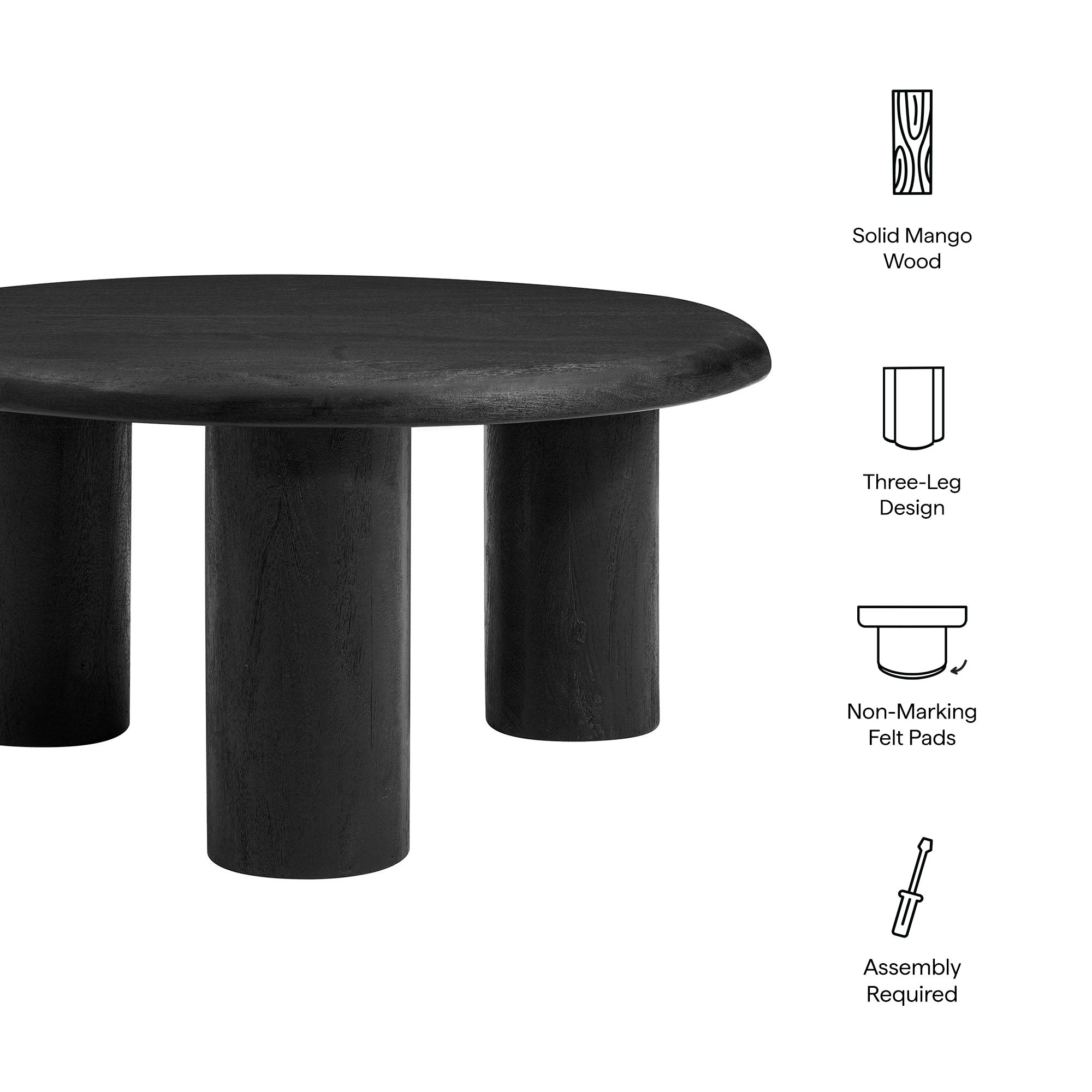 Mavina Round Mango Wood Coffee Table by Modway - Best Buy Furniture
