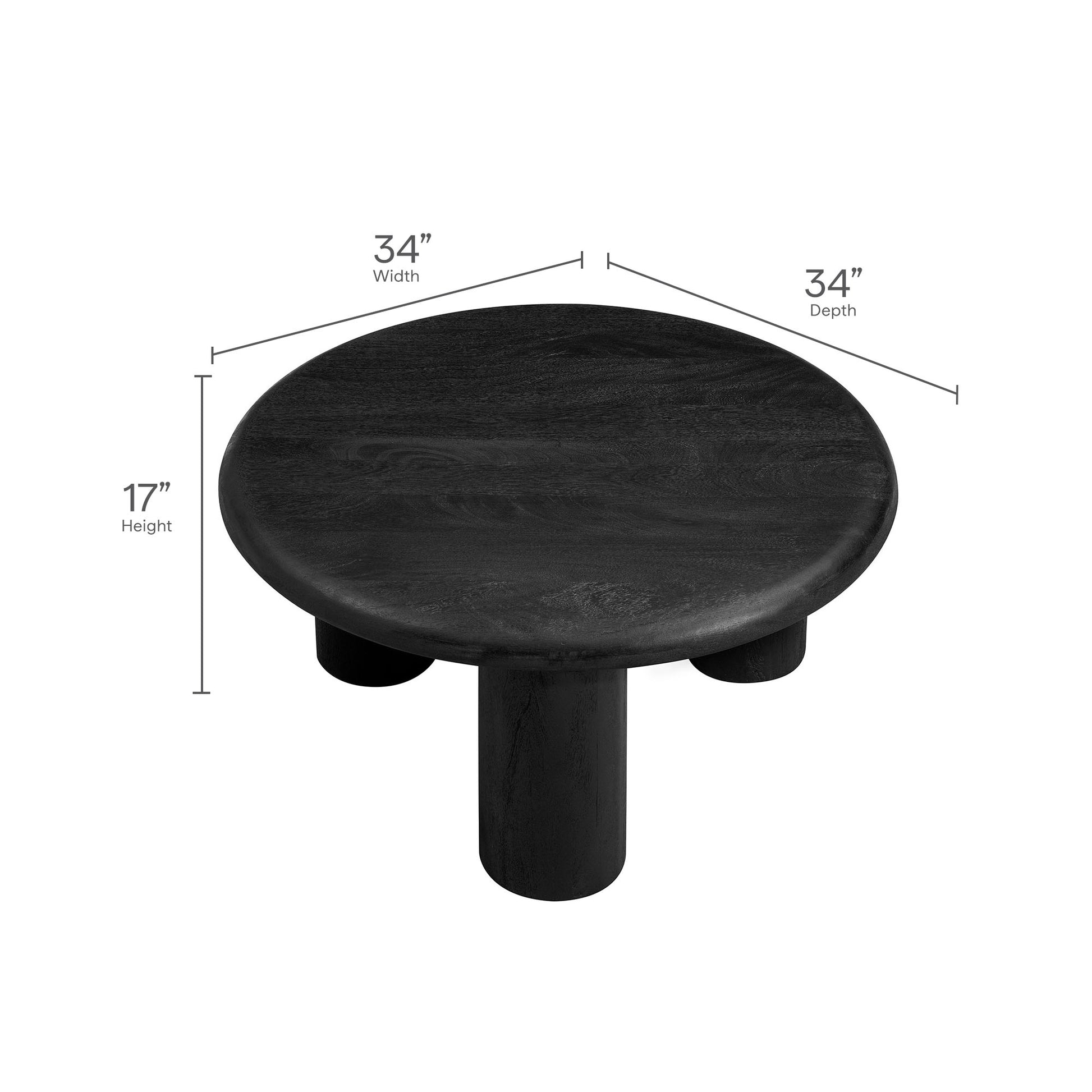 Mavina Round Mango Wood Coffee Table by Modway - Best Buy Furniture