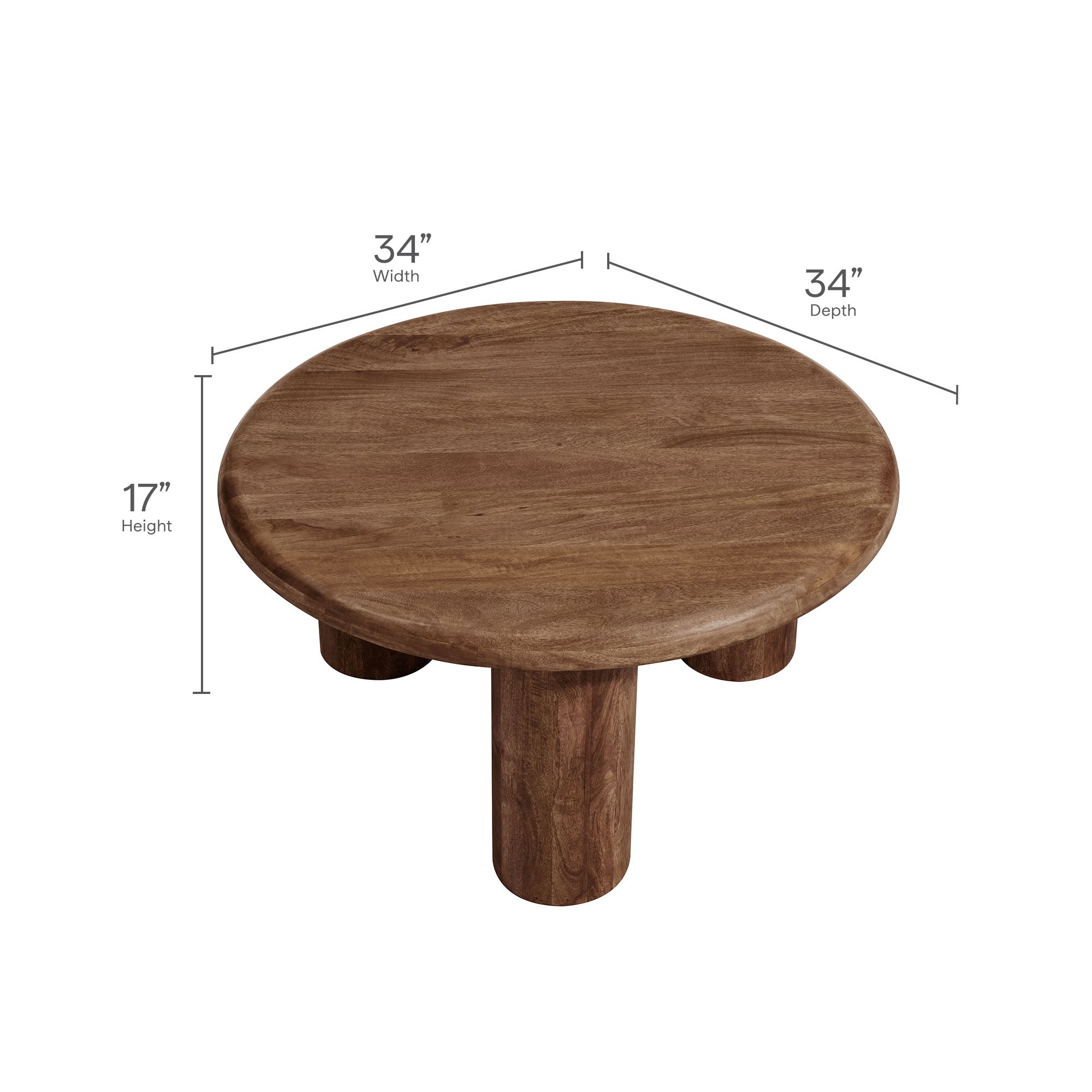 Mavina Round Mango Wood Coffee Table by Modway - Best Buy Furniture
